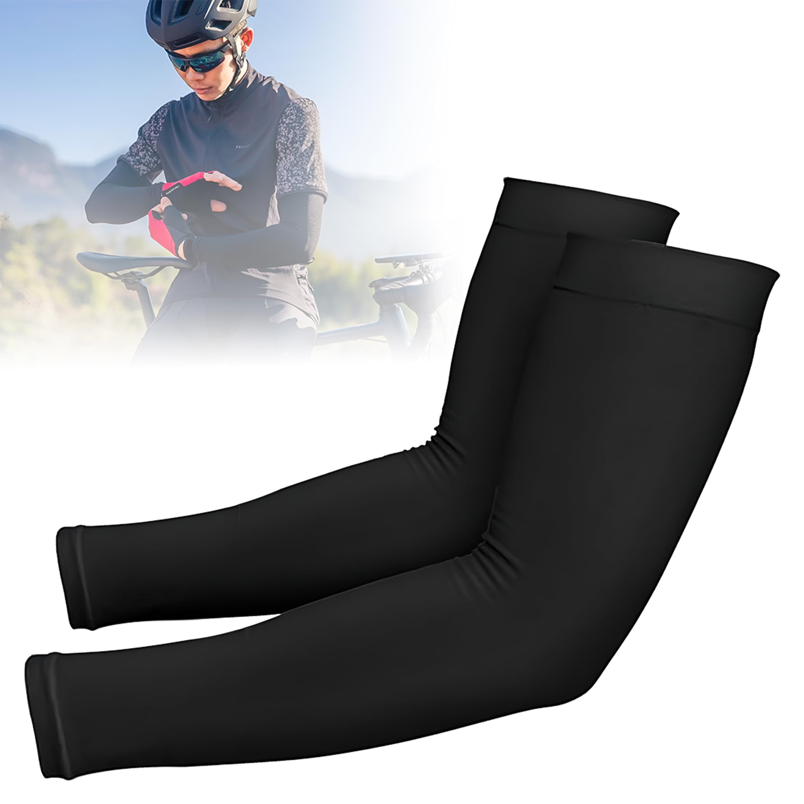 Arm Sleeves 4 Way Stretchable Free Size For Unisex Adults Kids Sun Burn Skin Tan Protection SPF Proof Arm Sleeves For Driving Cycling Tennis Cricket Football Golf Outdoor Gym Riding