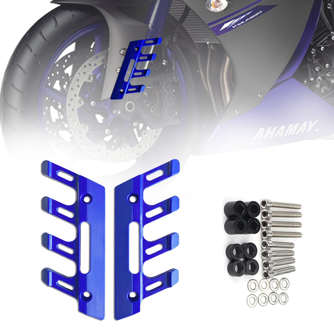 MIKANIX Bike ABS Shocker Protectors | Fork Cover Protector | Front Fender Slider Crash Guard Universal for All Bikes