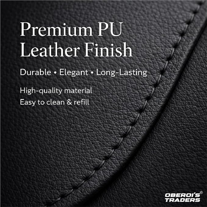 MIKANIX Premium Car Armrest Cushion & Visor Tissue Holder Set | Luxury PU Leather Auto Interior Organizer Combo