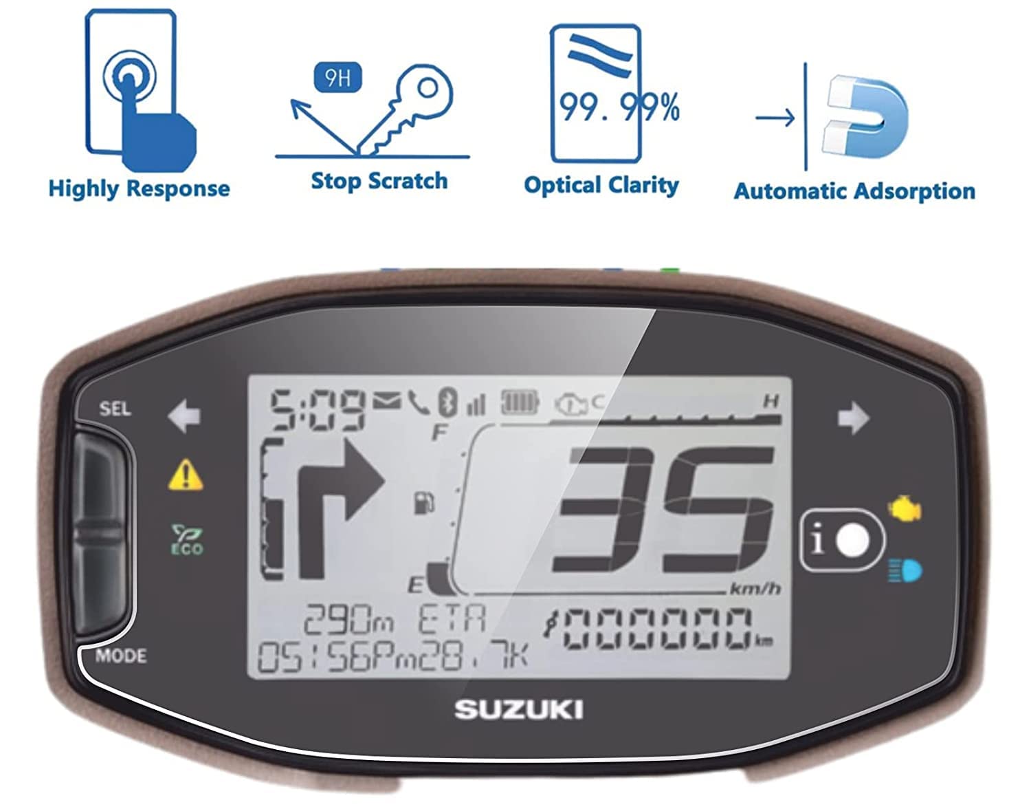 OBEROI'S TRADERS Premium Scooty Speedo Meter Display Screen Guard Tempered Anti Scratch Protector for Access 125