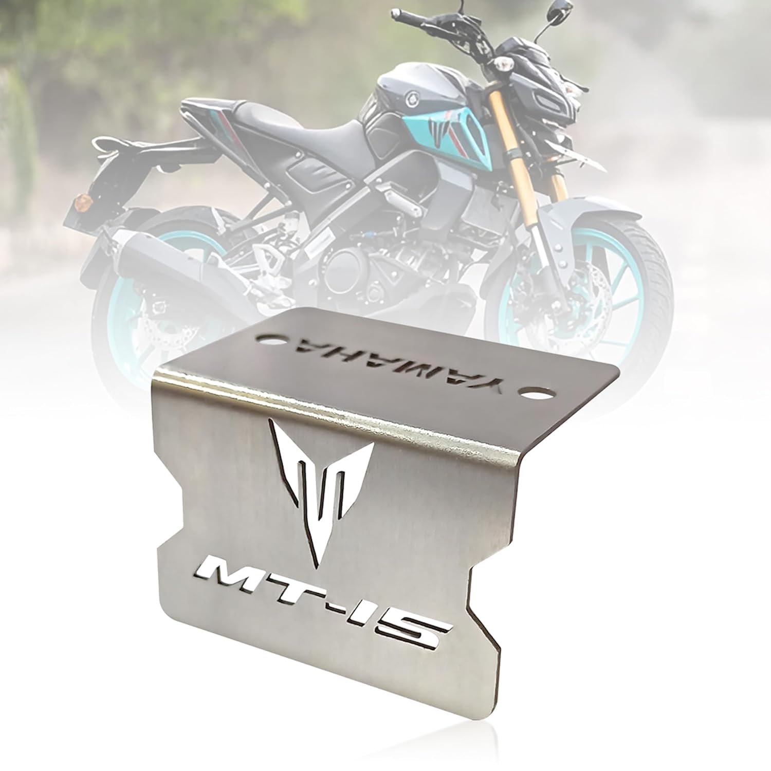 OBEROI'S TRADERS Stainless Steel Disc Brake Fluid Oil Reservoir Cap/Cover Oil Container Guard Compatible with Yamaha MT-15 Bike