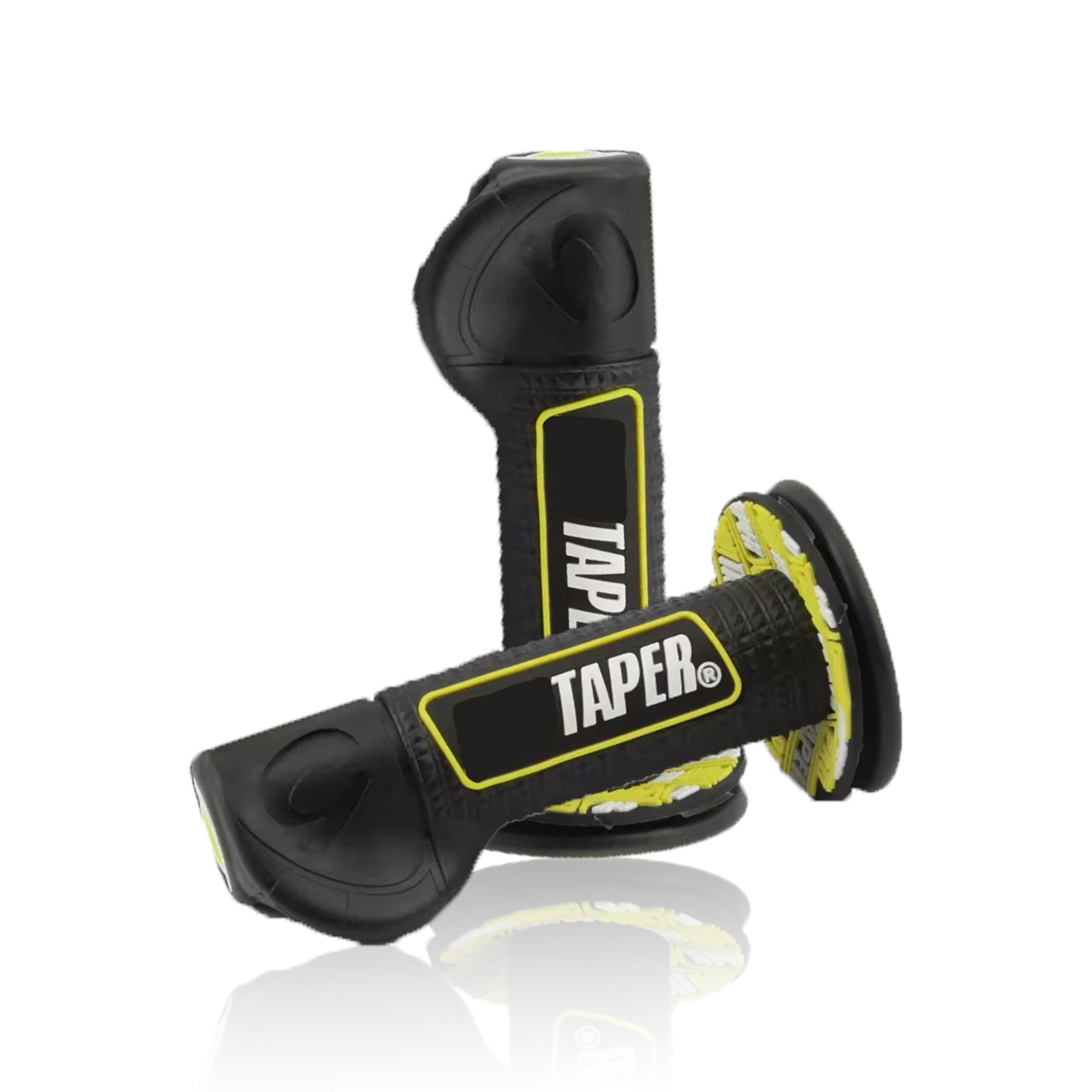 OBEROI'S TRADERS Universal Bike Handlebar Grip Cover with Palm Rest | Non-Slip Rubber Accelerator Grip for Motorcycles, Scooters, Scooty | Dotted Design for Better Control & Comfort (Yellow)