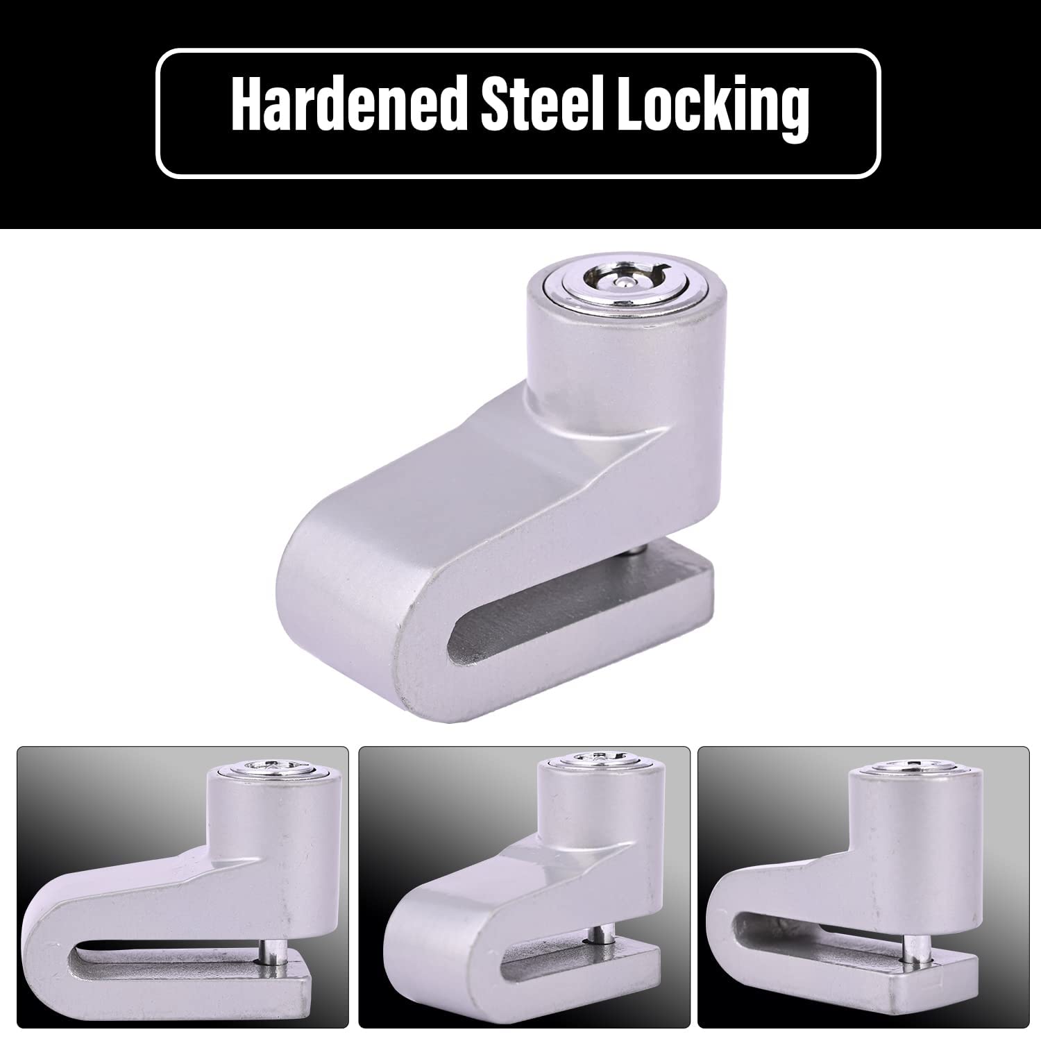 OBEROI'S TRADERS Stainless Steel Heavy Duty Anti Theft Motorcycle Disc Brake Lock for All Bikes and Scooty Security