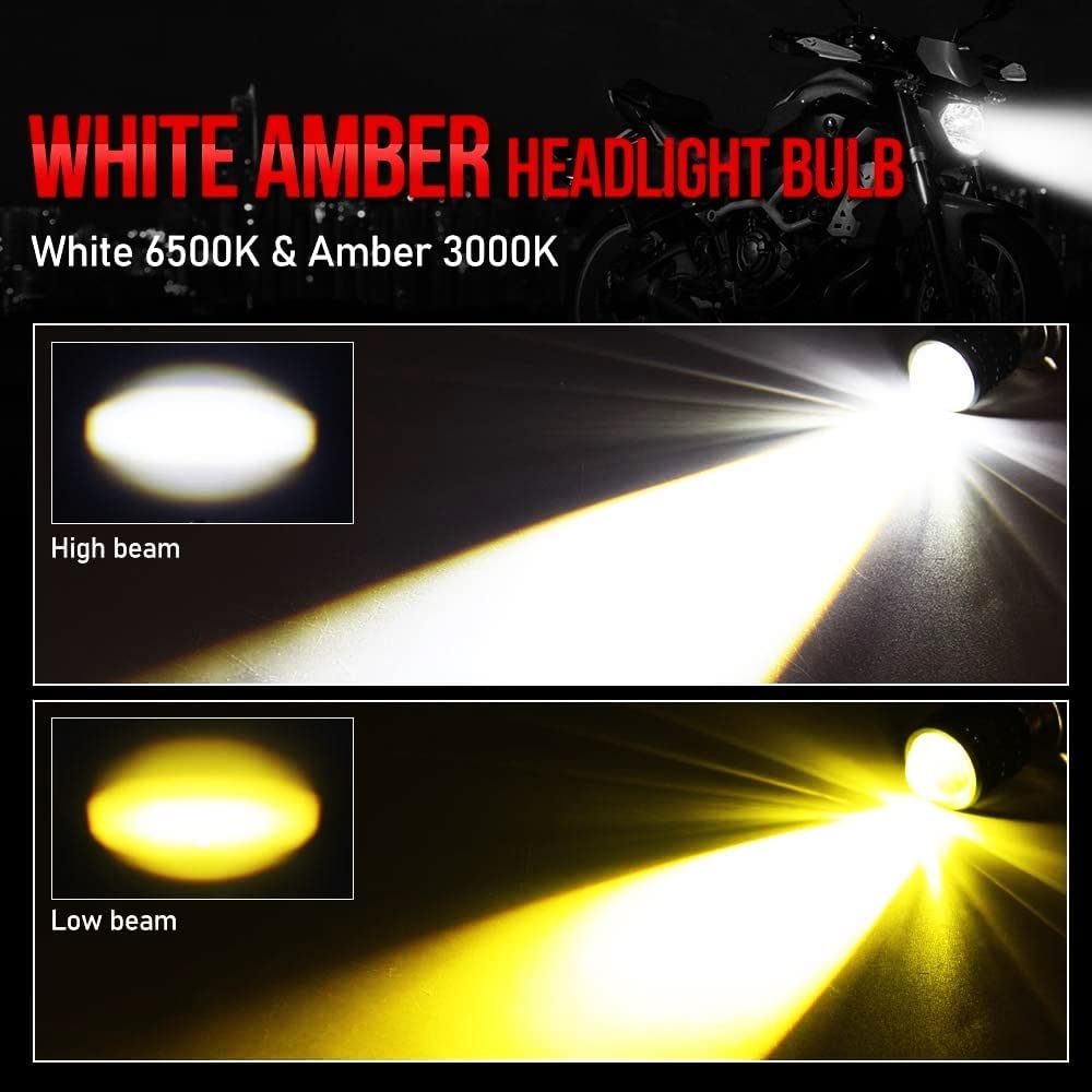 MIKANIX H4 LED Headlight Fog Lamp Projector Lens Universal for Bikes Fog Light, Dash Light Motorbike, Xenon