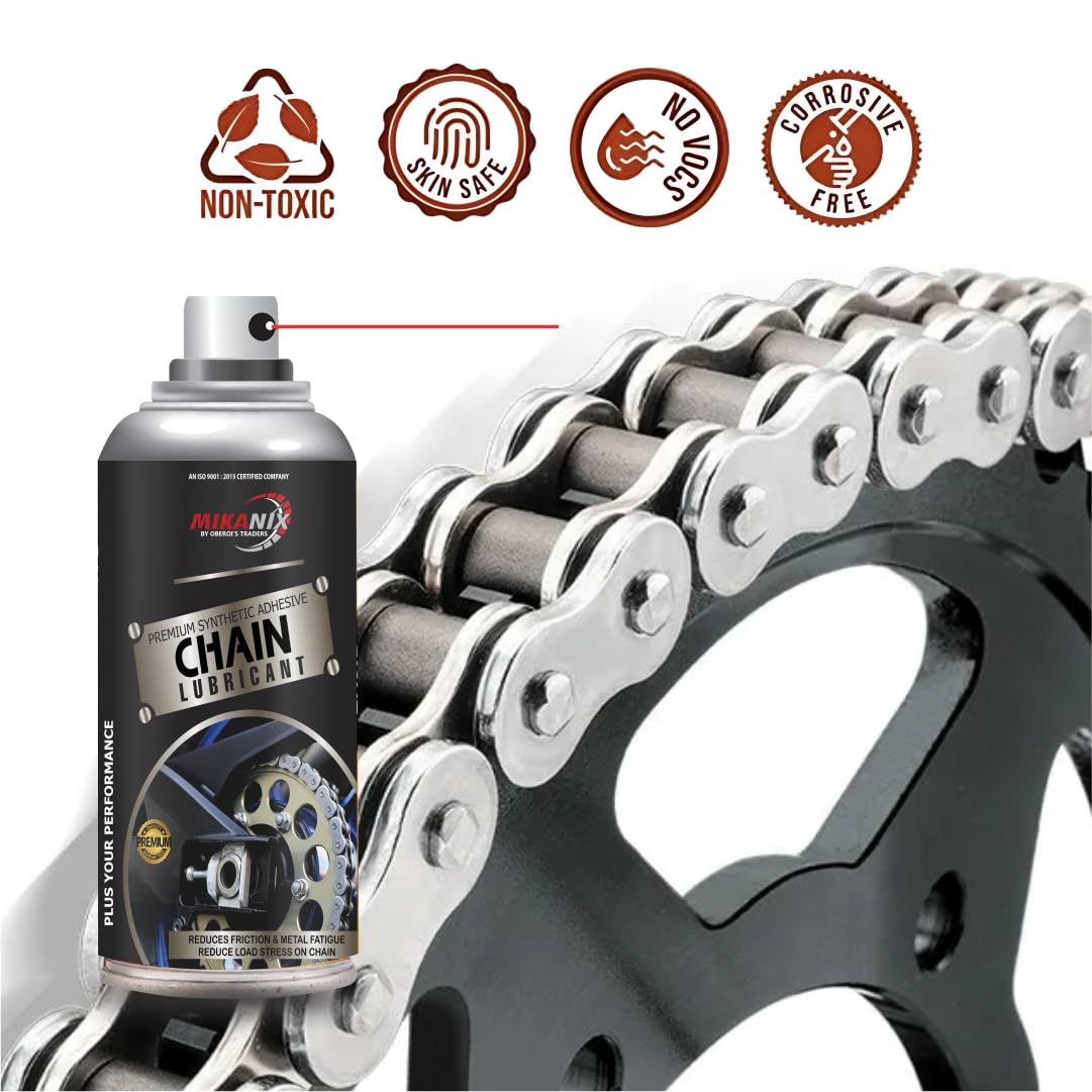OBEROI'S TRADERS Combo of Bike Chain Lube/Lubricant Spray Cleaner For All Chain Type | Lubrication | Rust & Corrosion protection | Prevent Chain breakage | Noise