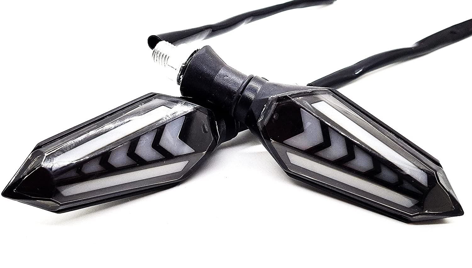 MIKANIX LED Running Light DRL Bike Turn Signal Indicator Lamp Universal for Motorbikes Combo