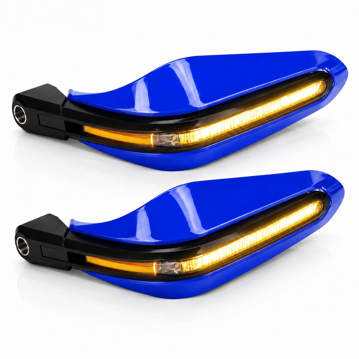 MIKANIX Universal Motorcycle Hand Guard with DRL LED Light | Brake & Clutch Lever Protector | Wind Deflector Hand Guard for All Bikes & Motorcycles