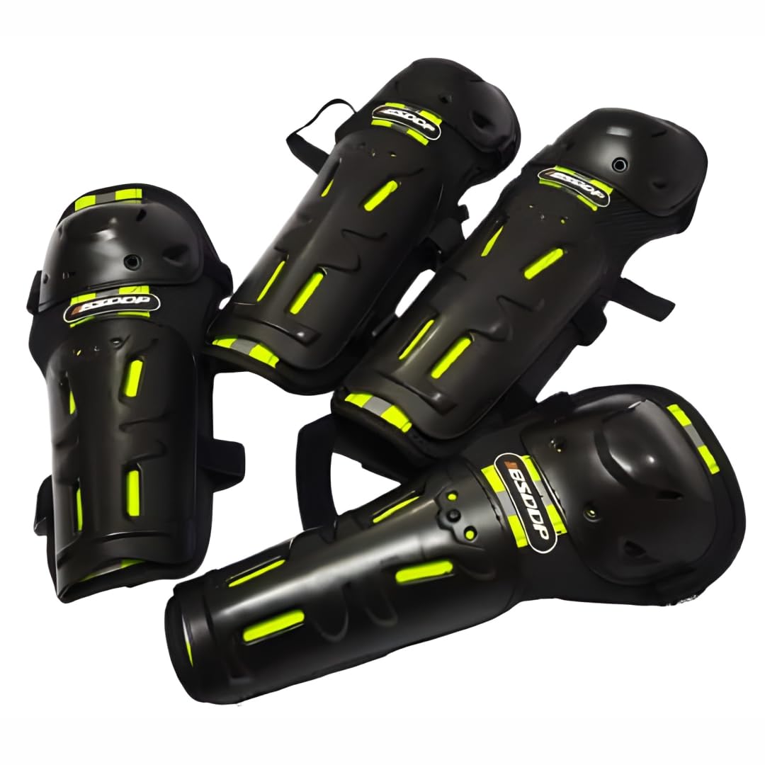OBEROI'S TRDADERS Motorcycle Knee and Elbow Protector Men / Women for Motorcycle Cycling Racing Knee Guard, Elbow Guard Free Size, Green