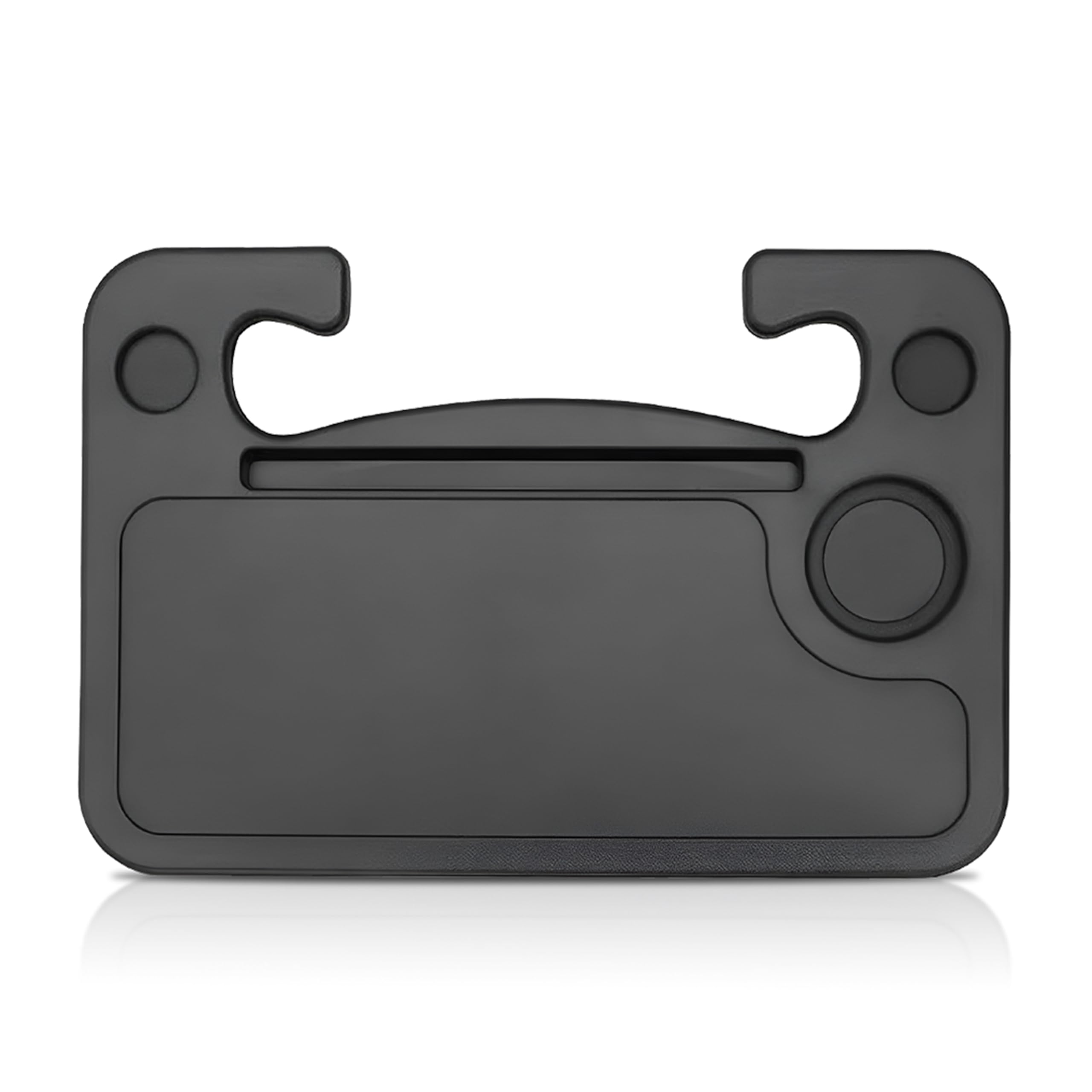 MIKANIX Multifunctional Car Steering Wheel Tray I Portable Laptop Desk & Food Tray for Car, Dual-Sided for Eating, Writing & Working, Universal Vehicle Accessory for All Cars