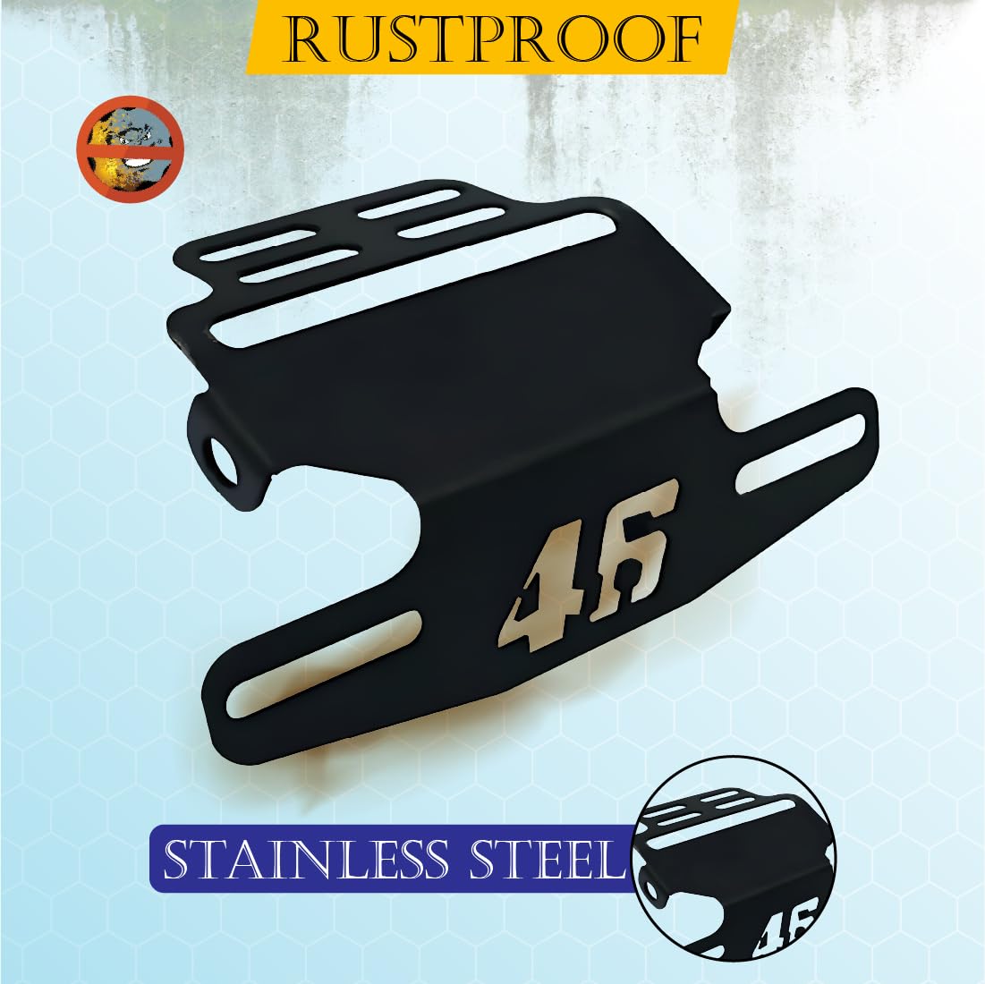 MIKANIX Universal Motorcycle Tail Tidy, Number Plate Holder, Fender Eliminator Kit with Lightweight Bracket