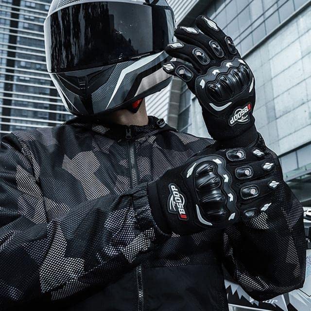 MIKANIX Full Finger Bike Riding Gloves with Touch Screen Sensitivity at Index Finger, Protective Off-Road Motorbike Racing & Cycling Gloves for Men and Women