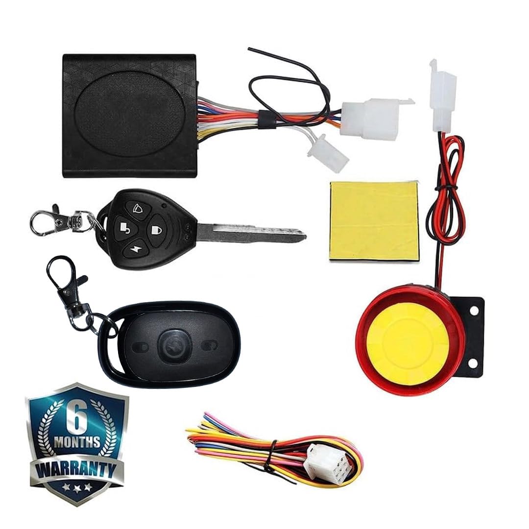 OBEROI'S TRADERS Remote Button Key Anti-Theft Security System Bike/Scooty Alarm with Dual Remote Control Engine Start