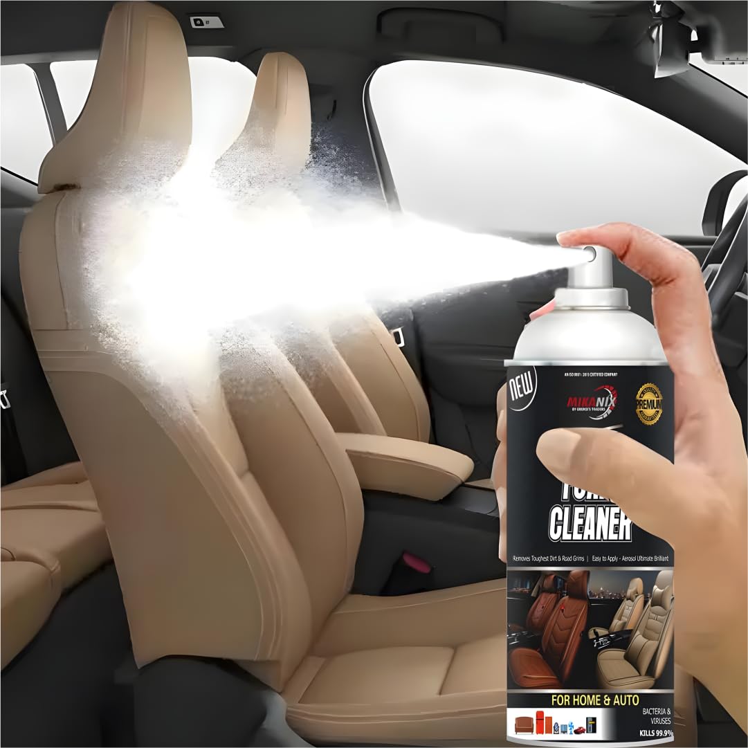 OBEROI'S TRADERS Multipurpose Foaming Car Interior & Exterior Foam Cleaner Spray + Dashboard Shiner | Home Appliances | Leather | Vehicle Interior Cleaner