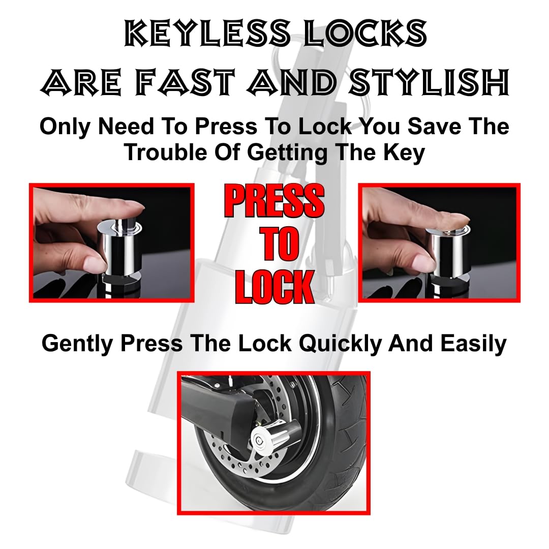 OBEROI'S TRADERS 1 Year Rusting Warranty Stainless Steel Heavy Duty Anti Theft Motorcycle Disc Brake Lock for All Bikes Security