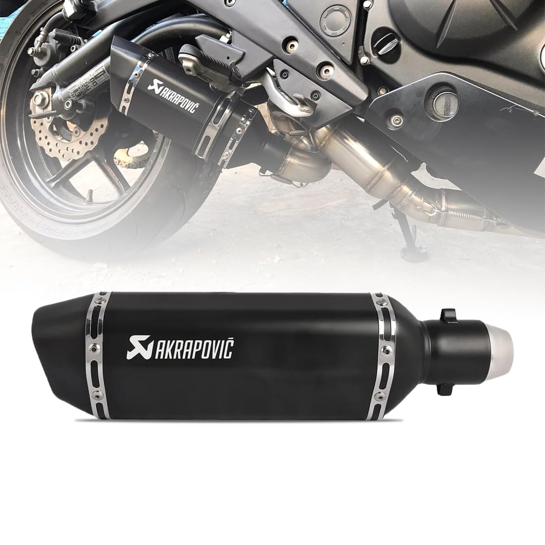Mikanix Premium Akrapovic Universal Exhaust/Silencer Muffler Pipe for All Bikes/Motorcycle