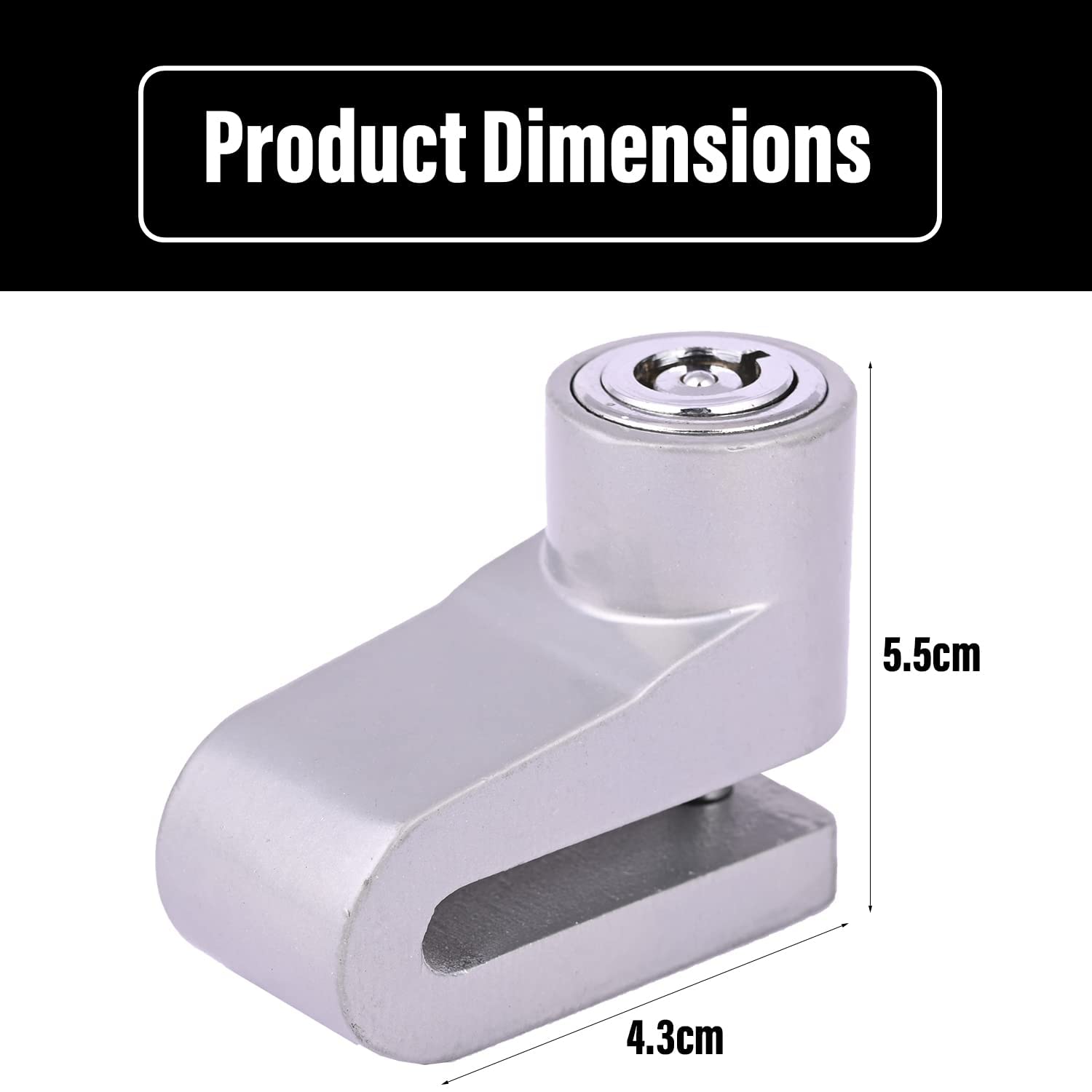 OBEROI'S TRADERS Stainless Steel Heavy Duty Anti Theft Motorcycle Disc Brake Lock for All Bikes and Scooty Security
