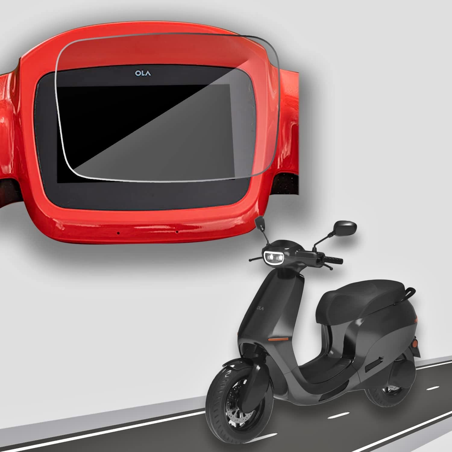 MIKANIX OLA Scooter 9H Full Touch Screen Coverage Speedo Meter Display Screen Tempered Glass/Guard Anti Scratch Protector For Ola S1 / S1 Pro EV Scooter