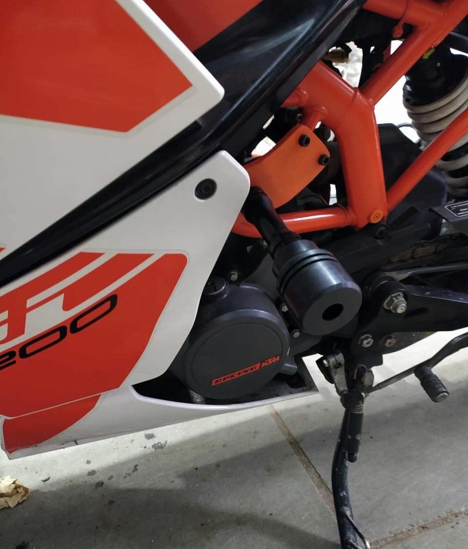 OBEROI'S TRADERS Frame Slider Bracket | Bike Crash Guard Leg Protector Compatible With KTM RC Duke 125/200 / 250/390