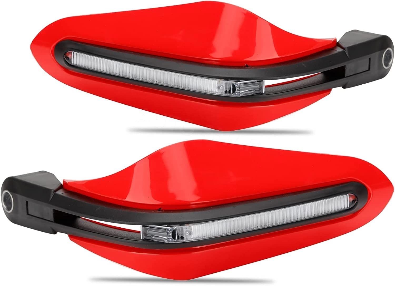 MIKANIX Motorcycle Universal Hand Guard/Brake, Clutch Lever Guard/Wind Deflector With Drl Led Light For All Bikes