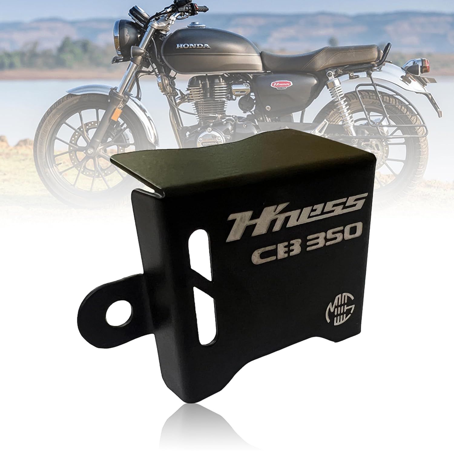 OBEROI'S TRADERS Rear Brake Oil Container Guard | Fluid Reservoir Cap Compatible With Hnees CB 350