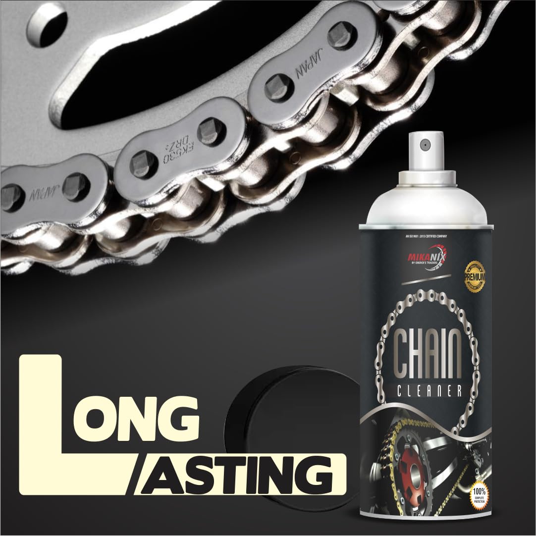 OBEROI'S TRADERS Premium Bike Chain Cleaner Spray With Brush For Motorbike and Bicycle | Cleans | Shines & Protects