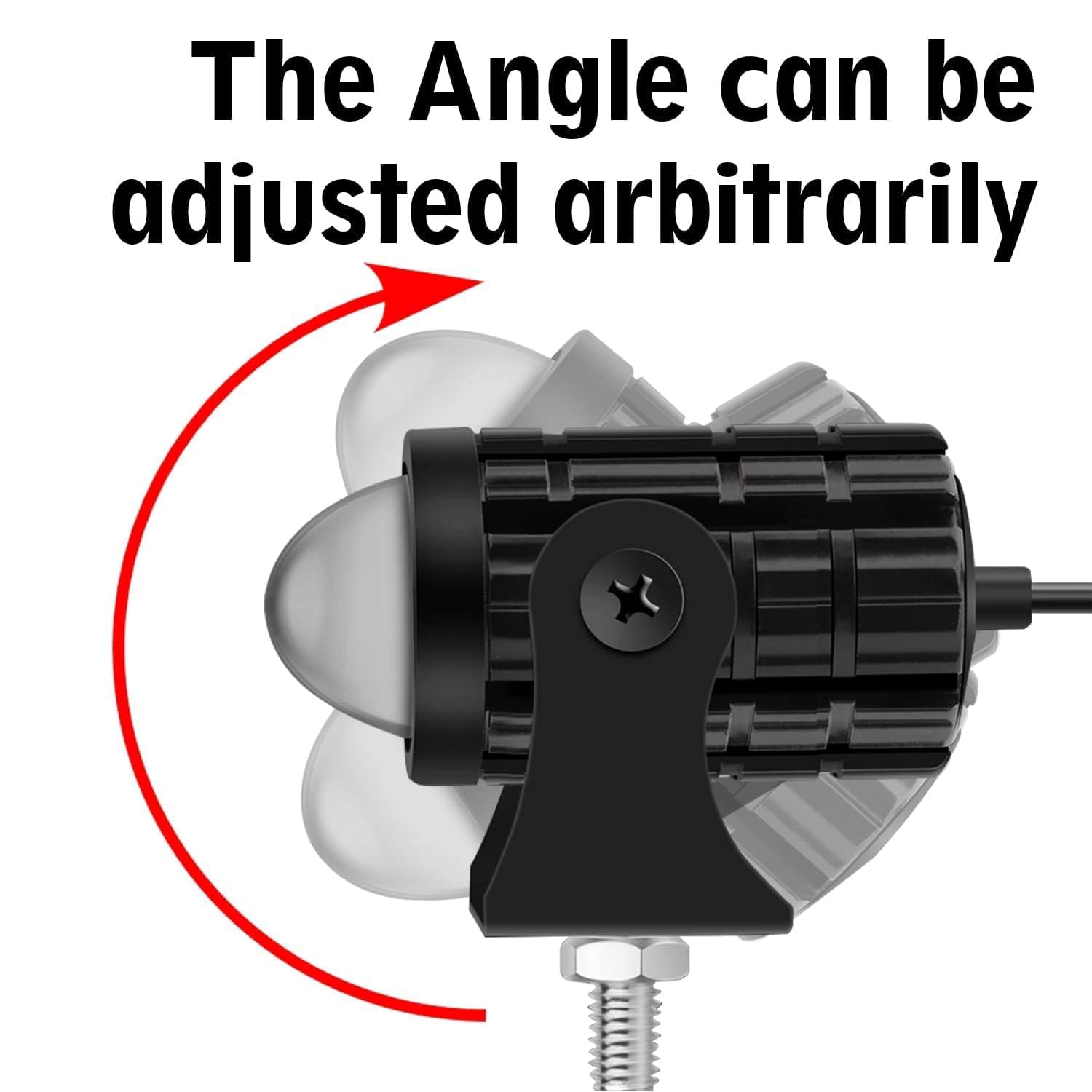 MIKANIX Mini Drive LED Fog Light Lamp | Projector Lens Spotlight | High & Low Beam | White & Yellow Light With On/Off Switch For All Motorbike, Cars, SUV, ATV