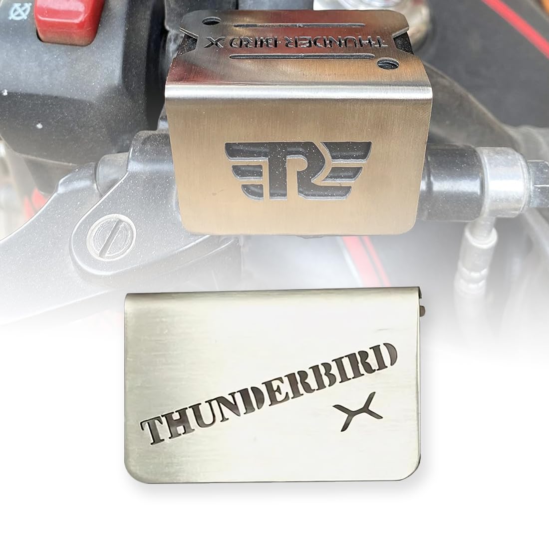 OBEROI'S TRADERS Stainless Steel Disc Brake Fluid Oil Reservoir Cap/Cover Oil Container Guard Compatible with All Royal Enfield Motorcycles