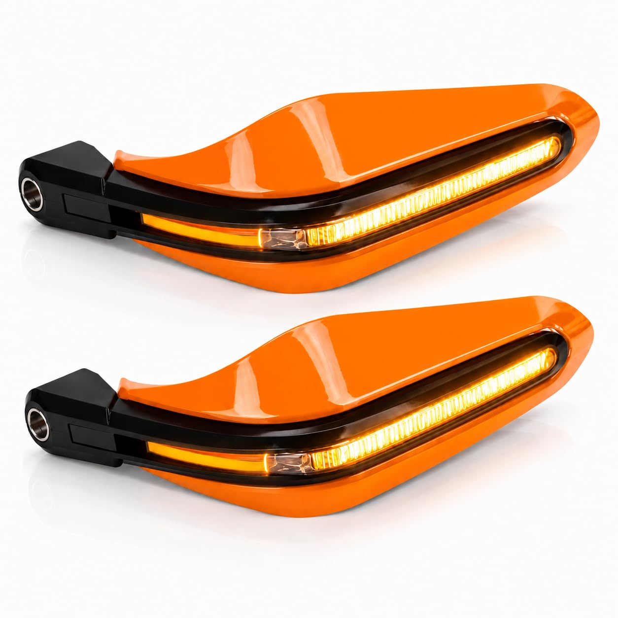 MIKANIX Universal Motorcycle Hand Guard with DRL LED Light | Brake & Clutch Lever Protector | Wind Deflector Hand Guard for All Bikes & Motorcycles
