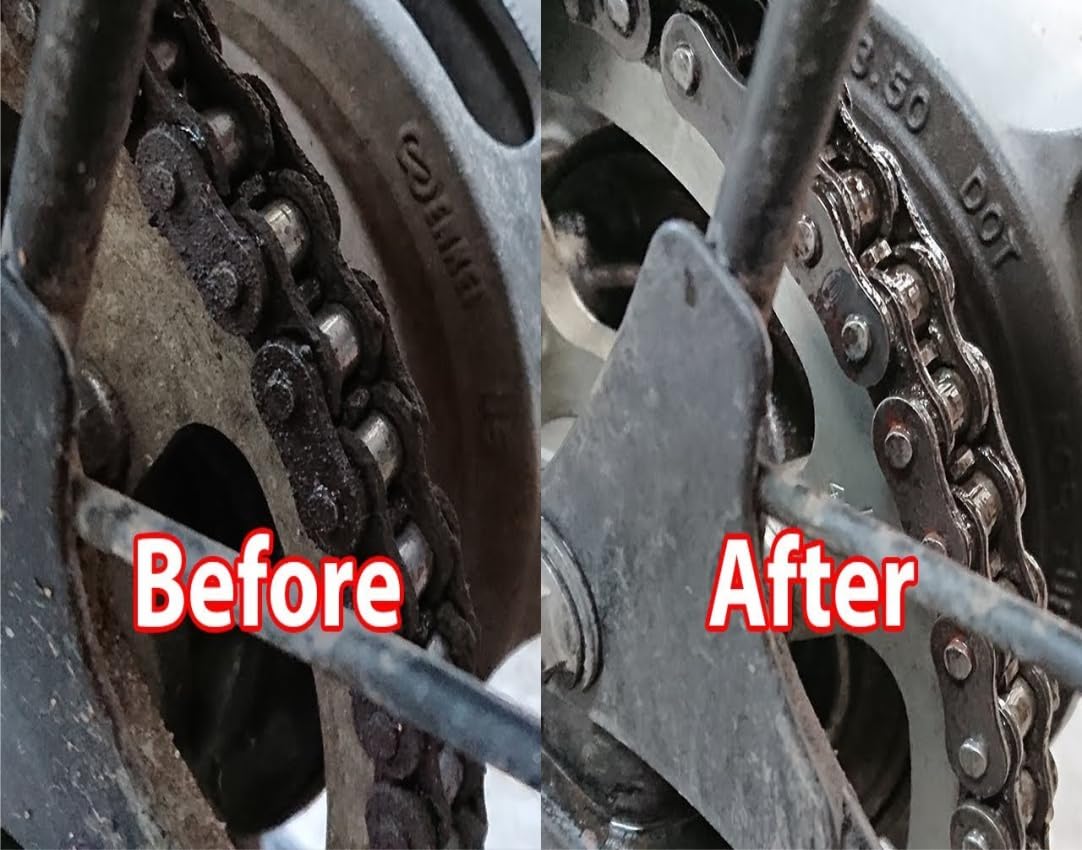 OBEROI'S TRADERS Combo of Bike Chain Cleaner Spray For Motorbike and Bicycle | Cleans | Shines & Protects