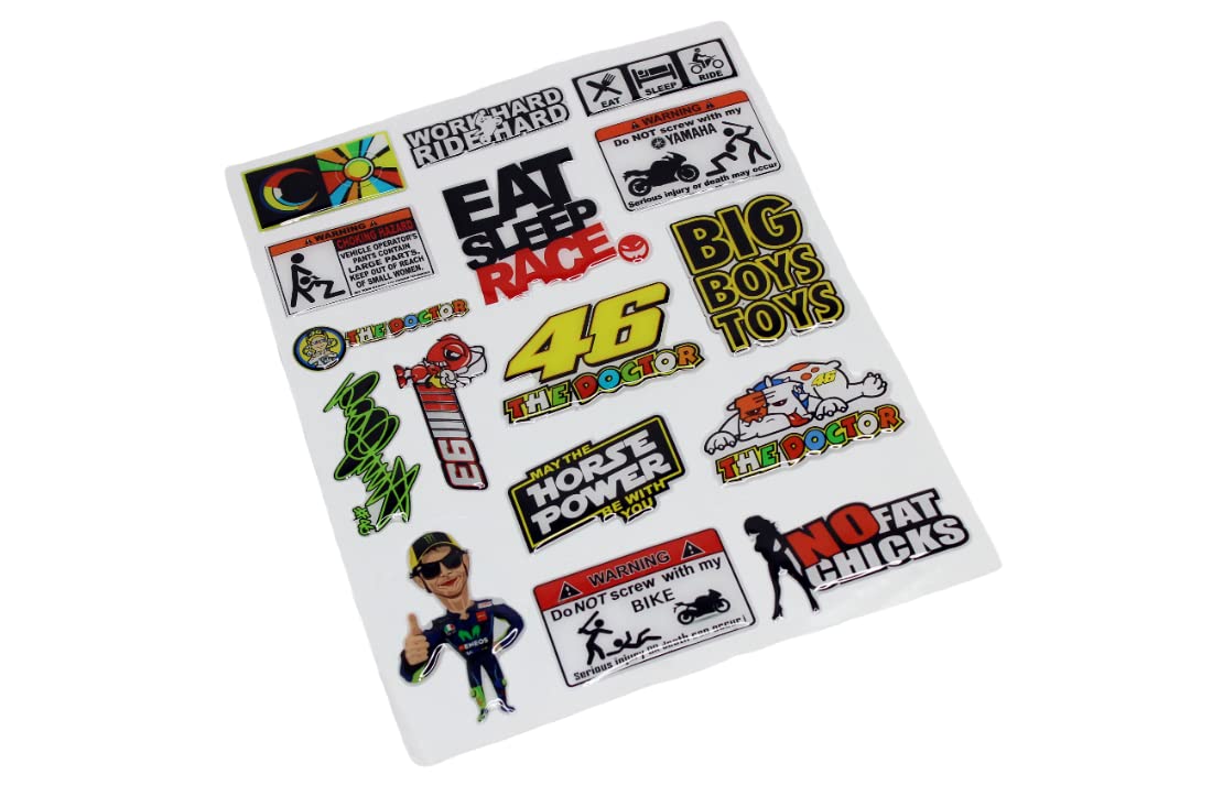 MIKANIX Waterproof Bike and Car Vinyl Sticker/Decals for Helmet, Bumper, Headlight Visor, Motorcycle Fuel Tank, Windshield, Car Windows and Laptop