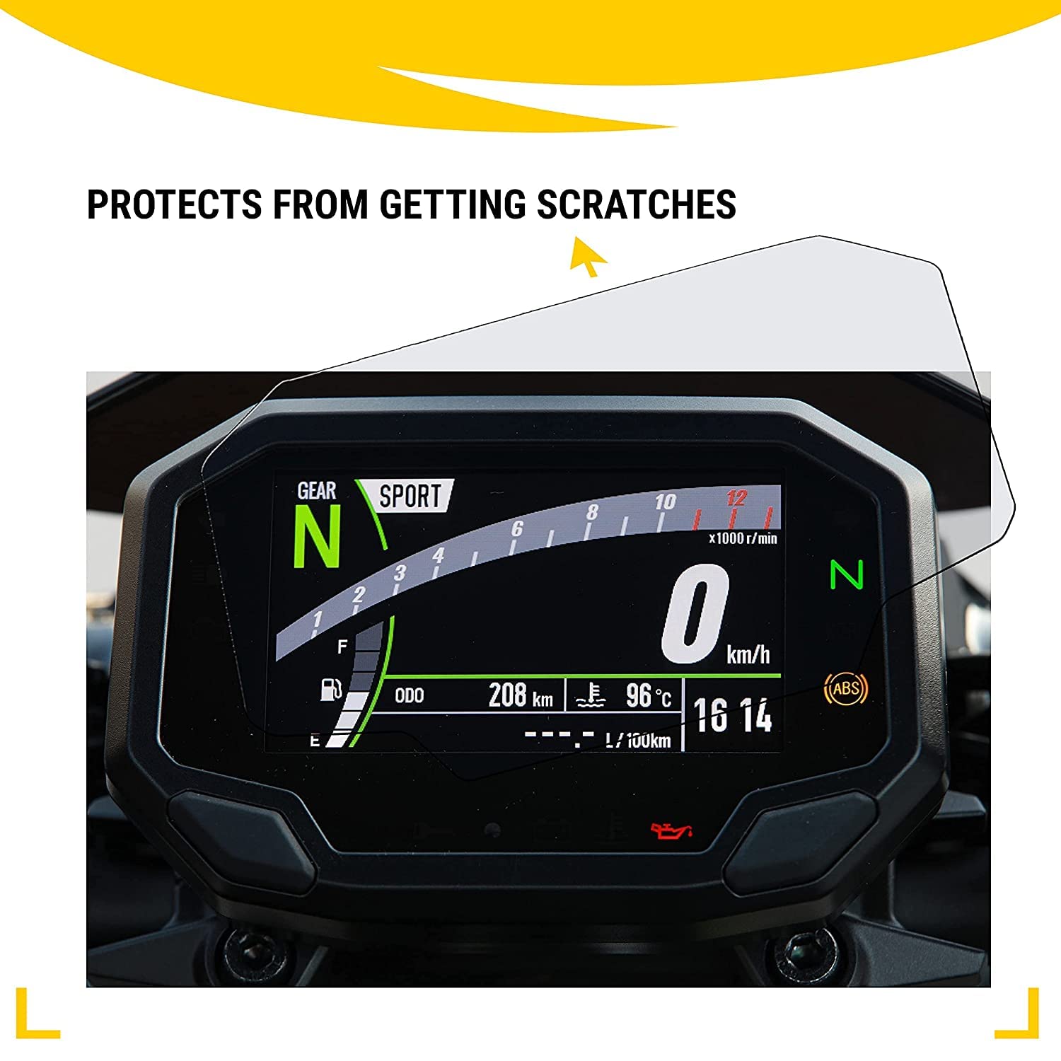 MIKANIX Bike Speedo Meter Display Screen Guard Tempered Anti Scratch Protector For NINJA 650 / NINJA 1000SX / Z650 / Z900 / H2