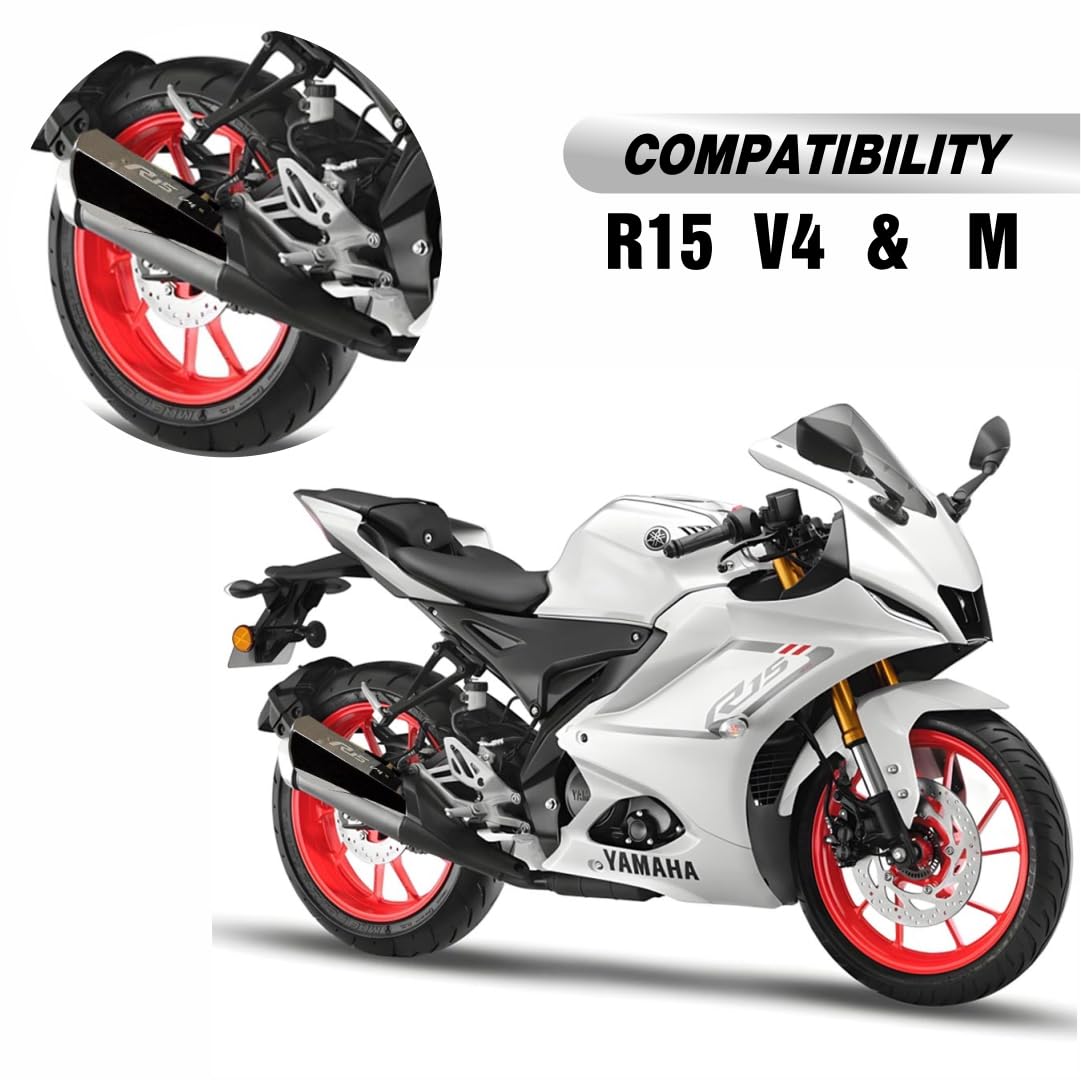 MIKANIX Premium Yamaha R15 V4 Exhaust Cover Silencer Protector