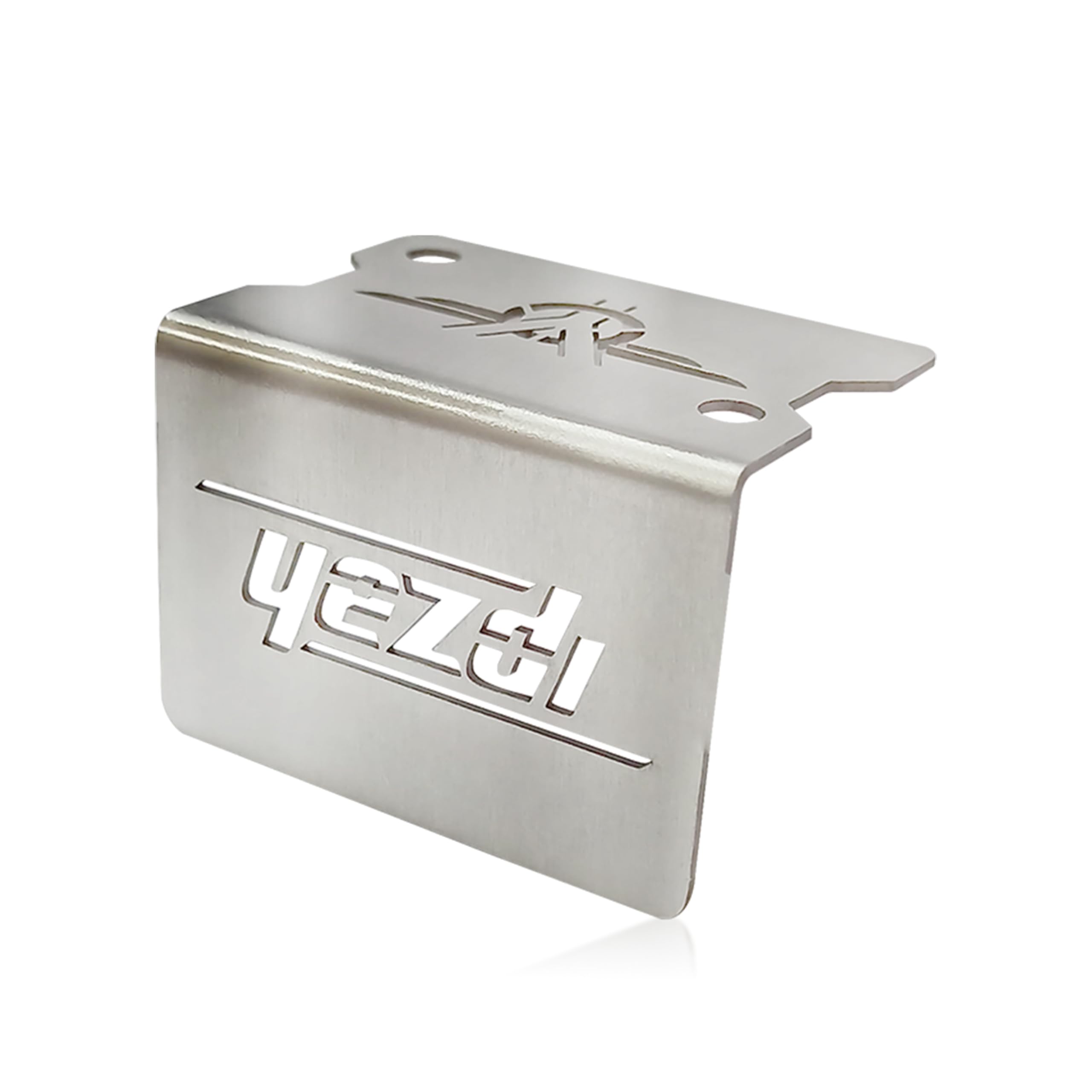 MIKANIX Motorcycle Stainless Steel Bike Front Disc Brake Fluid Reservoir Oil Cap/Container Guard Protector Cover I Compatible with All Yezdi Bike