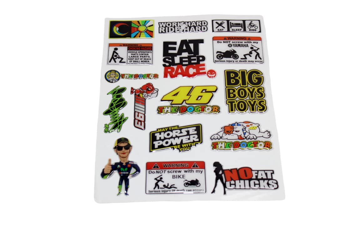 MIKANIX Waterproof Bike and Car Vinyl Sticker/Decals for Helmet, Bumper, Headlight Visor, Motorcycle Fuel Tank, Windshield, Car Windows and Laptop