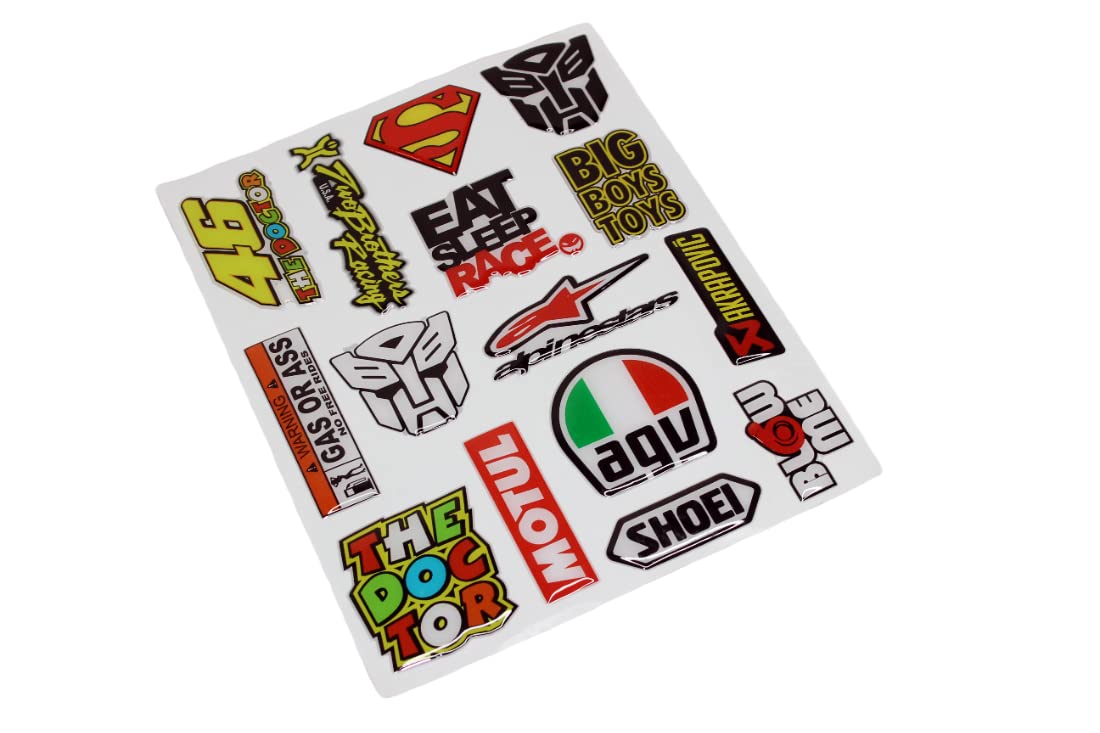 MIKANIX Waterproof Bike and Car Vinyl Sticker/Decals for Helmet, Bumper, Headlight Visor, Motorcycle Fuel Tank, Windshield, Car Windows and Laptop
