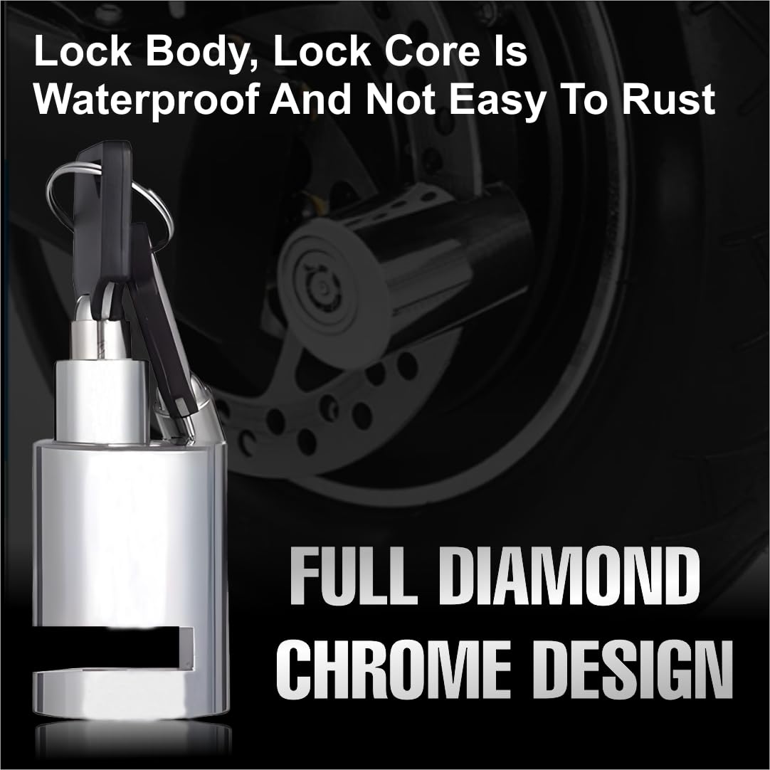 OBEROI'S TRADERS 1 Year Rusting Warranty Stainless Steel Heavy Duty Anti Theft Motorcycle Disc Brake Lock for All Bikes Security