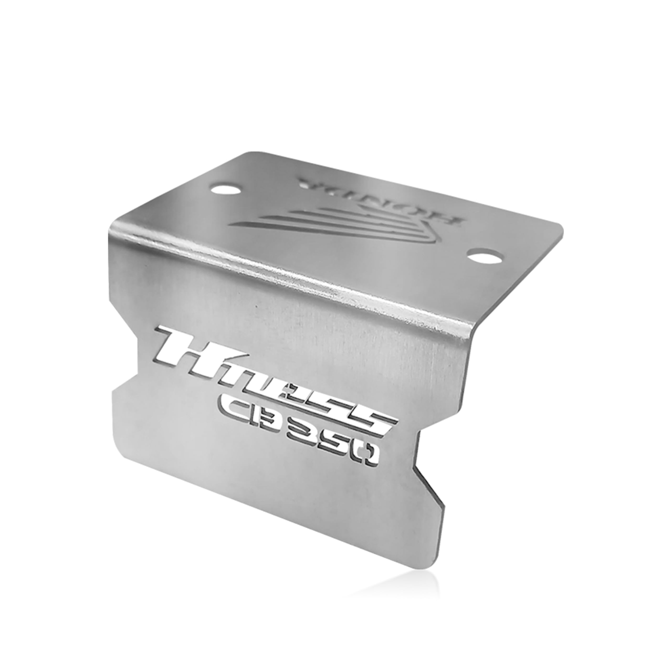 MIKANIX Stainless Steel Front Brake Oil Cap Guard for Hnees CB 350 | Disc Brake Fluid Reservoir Protector Cover | Premium Bike Accessories