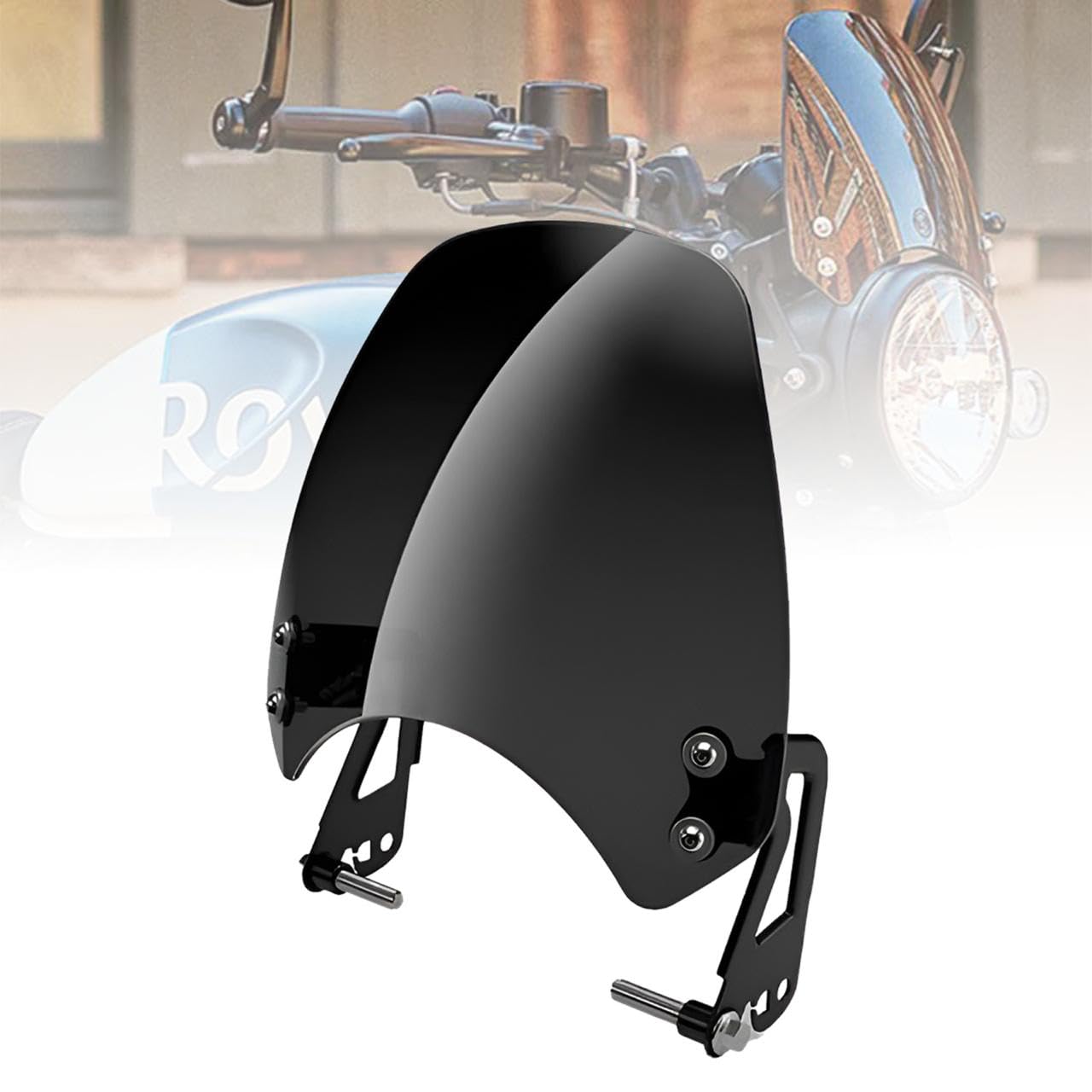 MIKANIX Hunter 350 Visor Glass | Unbreakable Headlight Bolt Visor | Windshield Protector| Wind Deflector for Bike Styling Fairing Kit