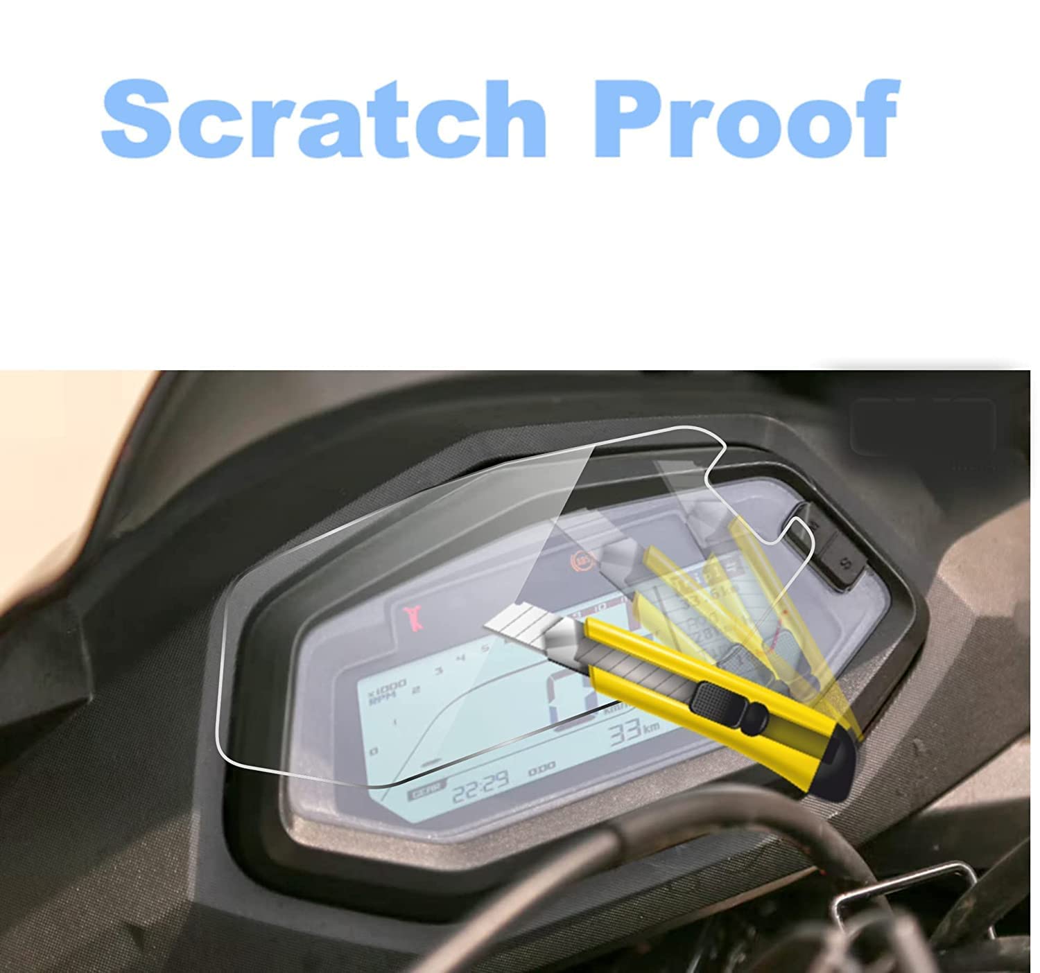 MIKANIX Speedo Meter Display Screen Guard Tempered Anti Scratch Protector for Hero XPulse 200 / Hero Xtreme 200S / Hero Xpulse 200T