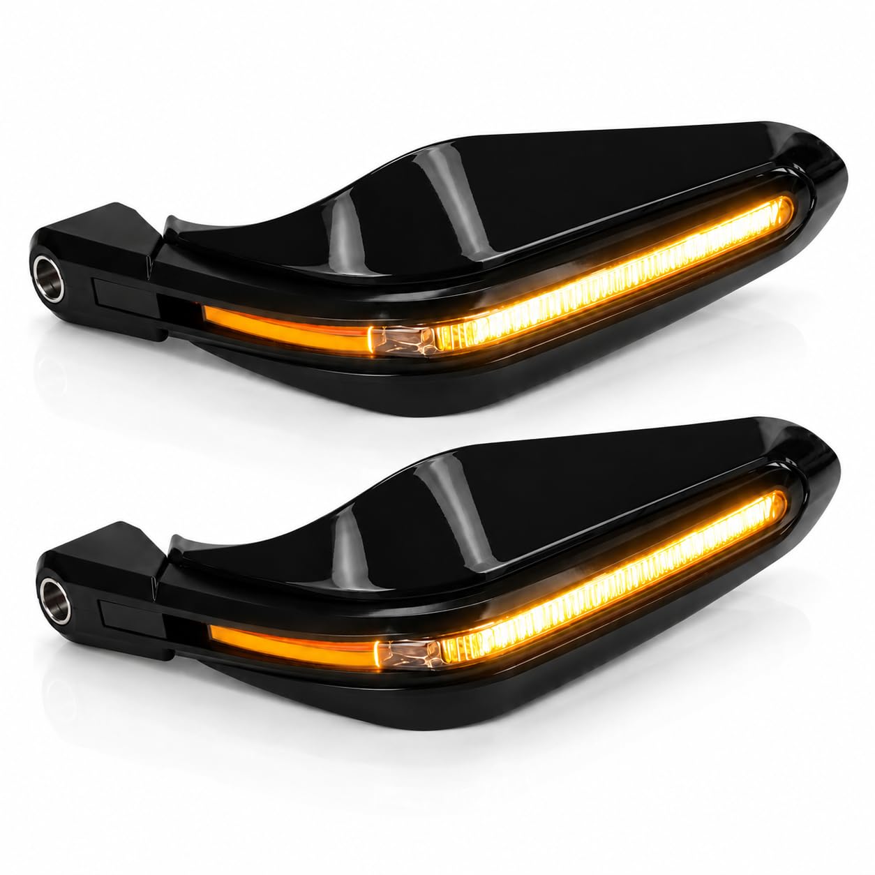 MIKANIX Universal Motorcycle Hand Guard with DRL LED Light | Brake & Clutch Lever Protector | Wind Deflector Hand Guard for All Bikes & Motorcycles