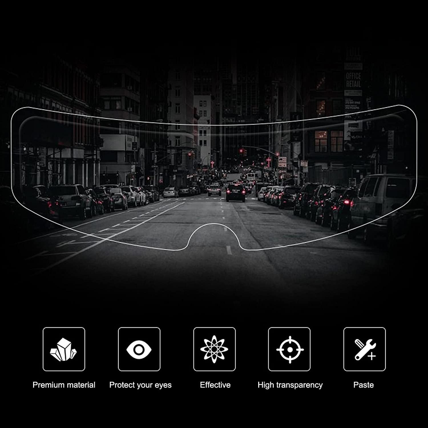 MIKANIX Anti Fog Helmet Visor Film | Scratch Protector | Transparent Screen Guard