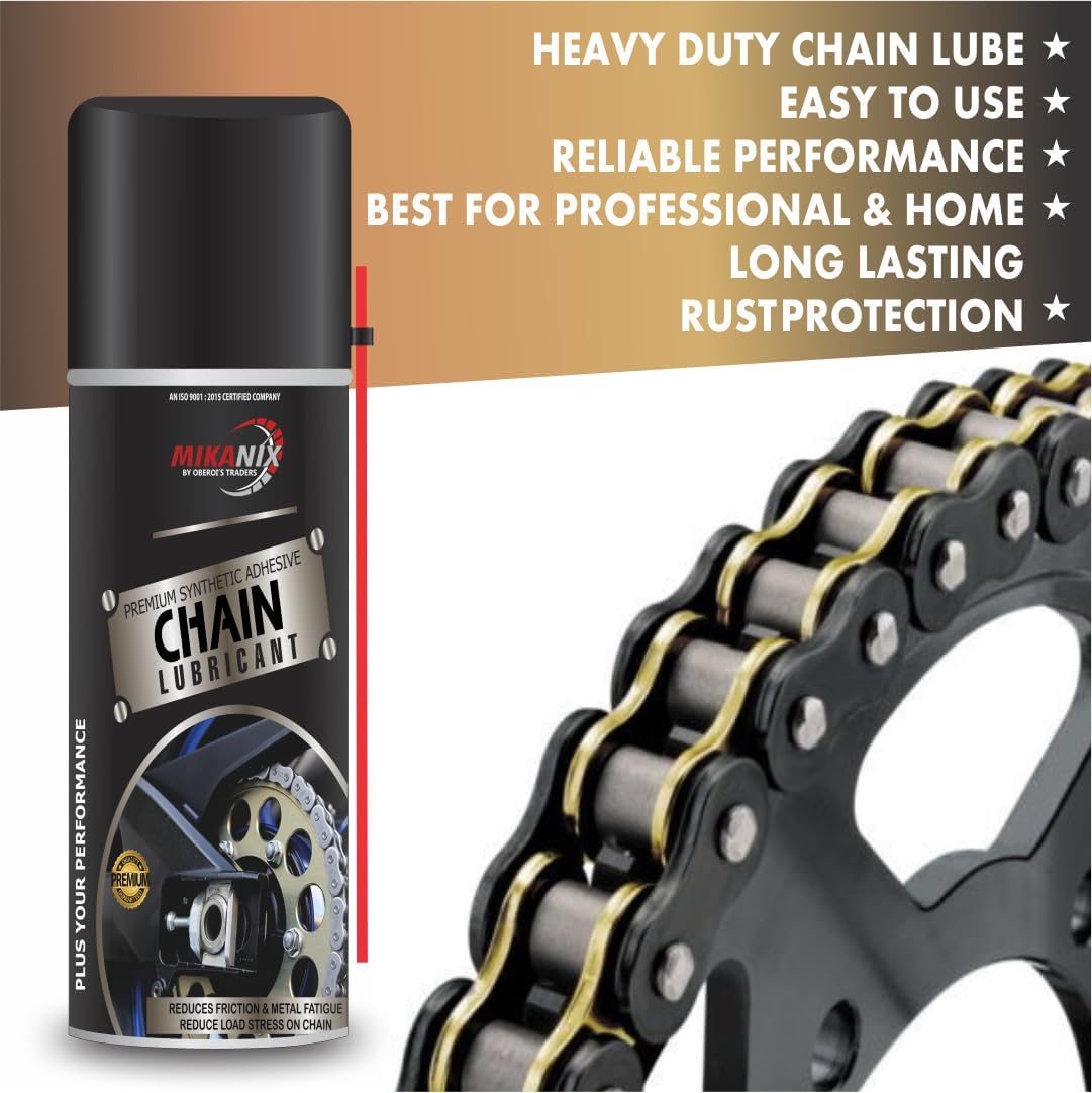 OBEROI'S TRADERS Combo Of Chain Cleaner + Chain Lube + Helmet Foam Cleaner Spray With Cleaning Brush | Cleans | Shines & Protects Chain | Helmet Interior & Exterior Cleaning