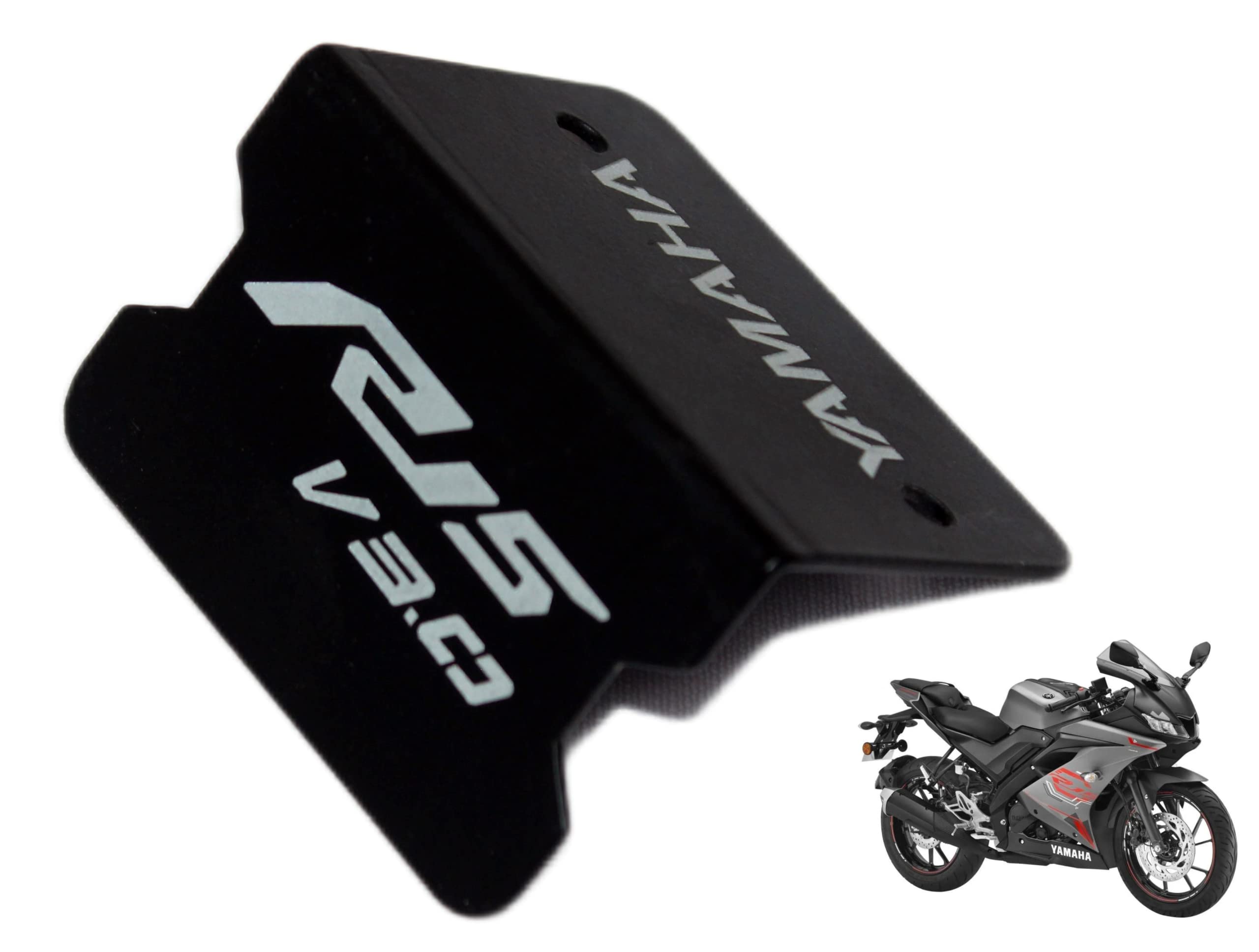 OBEROI'S TRADERS R15 V3 Stainless Steel Bike Front Disc Brake Fluid Reservoir Oil Cap Guard Protector Cover