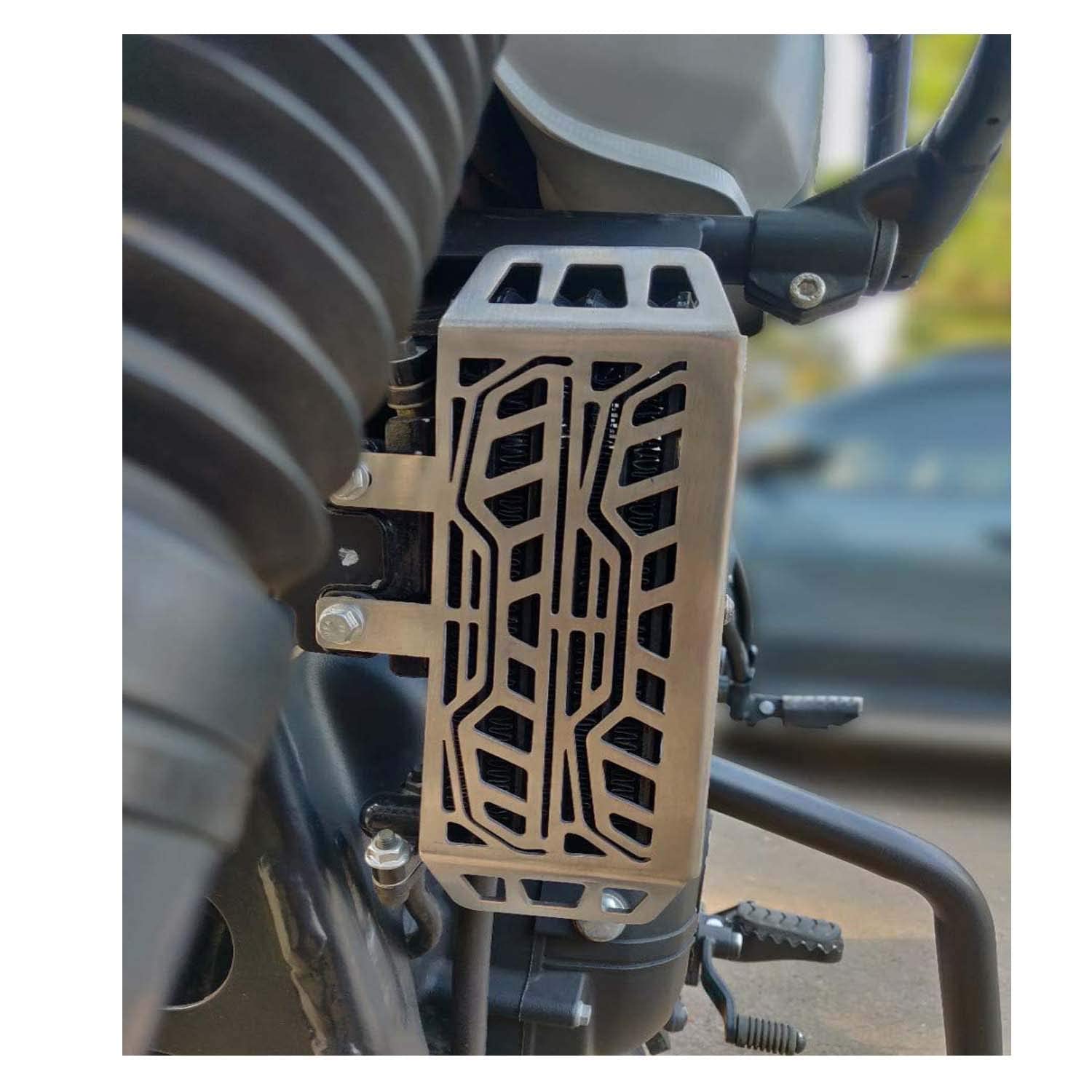 MIKANIX Himalayan Stainless Steel Radiator Guard Protector Grill/Cover for Royal Enfield Himalayan Bike