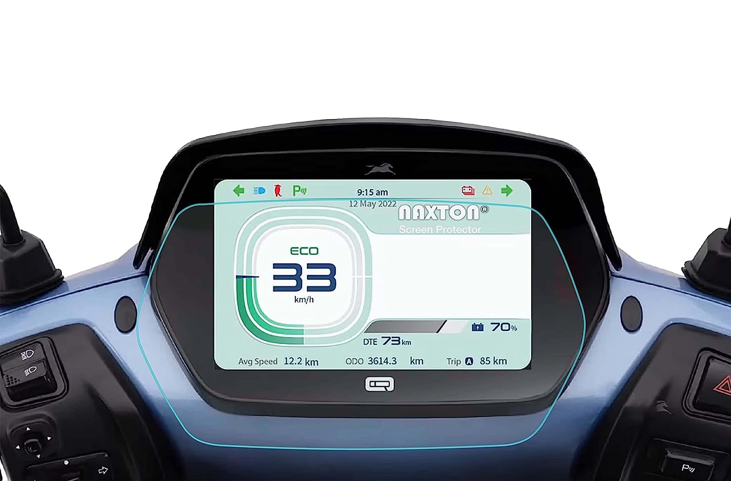 MIKANIX iQUBE EV Scooter Speedo Meter Display Screen Guard Tempered Anti Scratch Protector Compatible For TVS iQUBE S