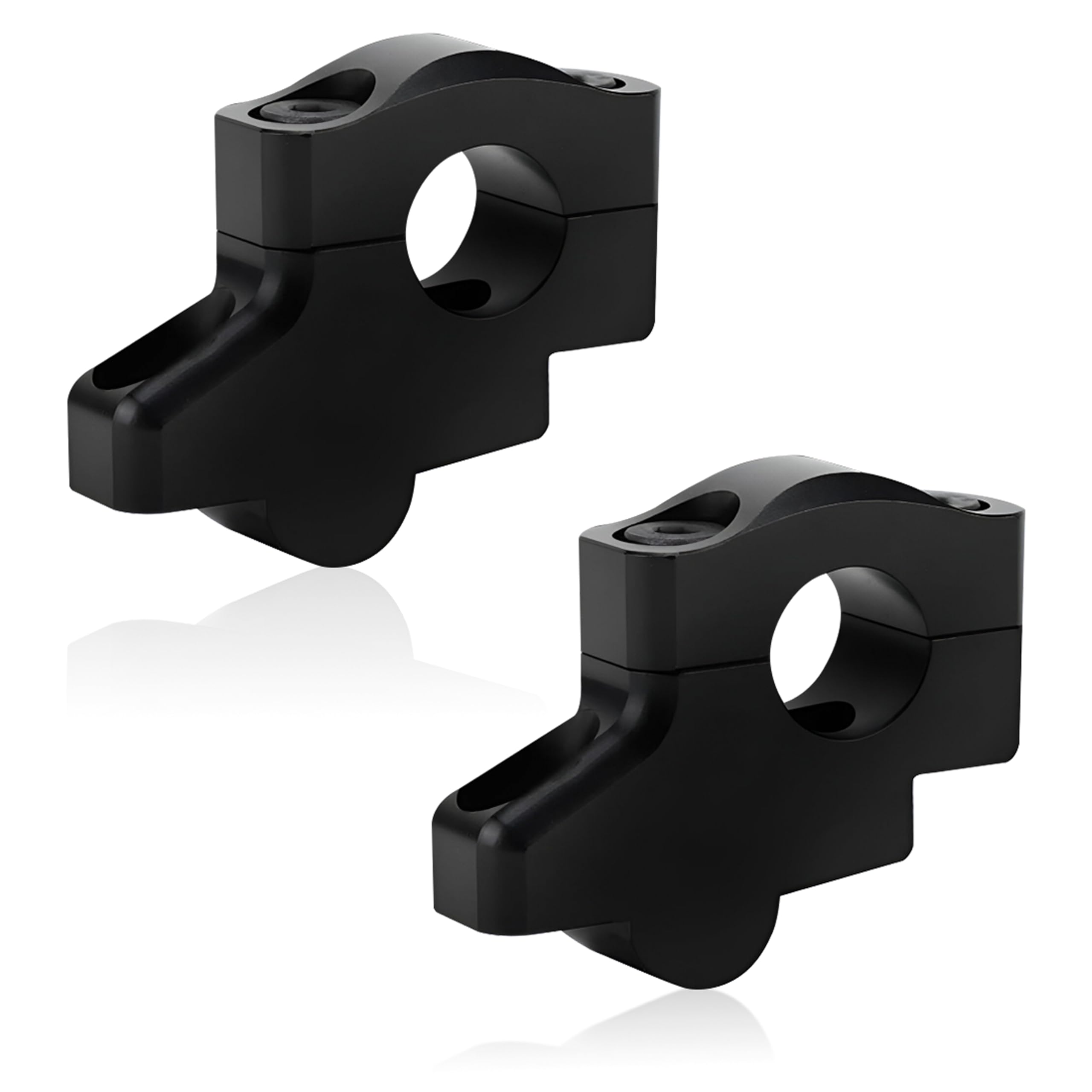 MIKANIX Pull-Back Handle Riser Black | Ergonomic Handlebar Lift & Setback Clamp Kit | CNC Aluminum Riser | Universal Fit for Bikes & Motorcycles