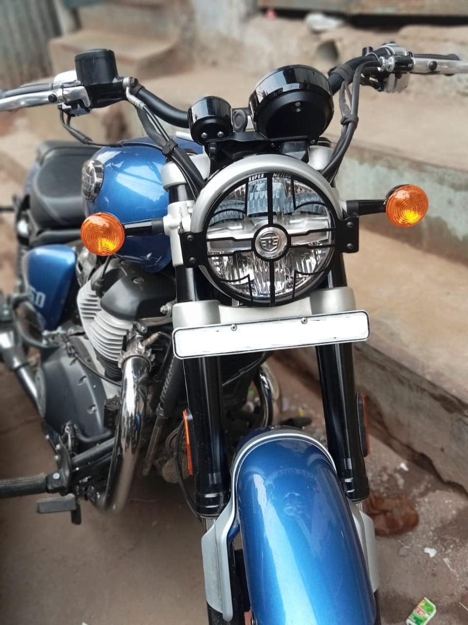 MIKANIX Super Meteor 650 Bike Front Headlight Grill | Jali Cover Compatible with Royal Enfield Super Meteor 650