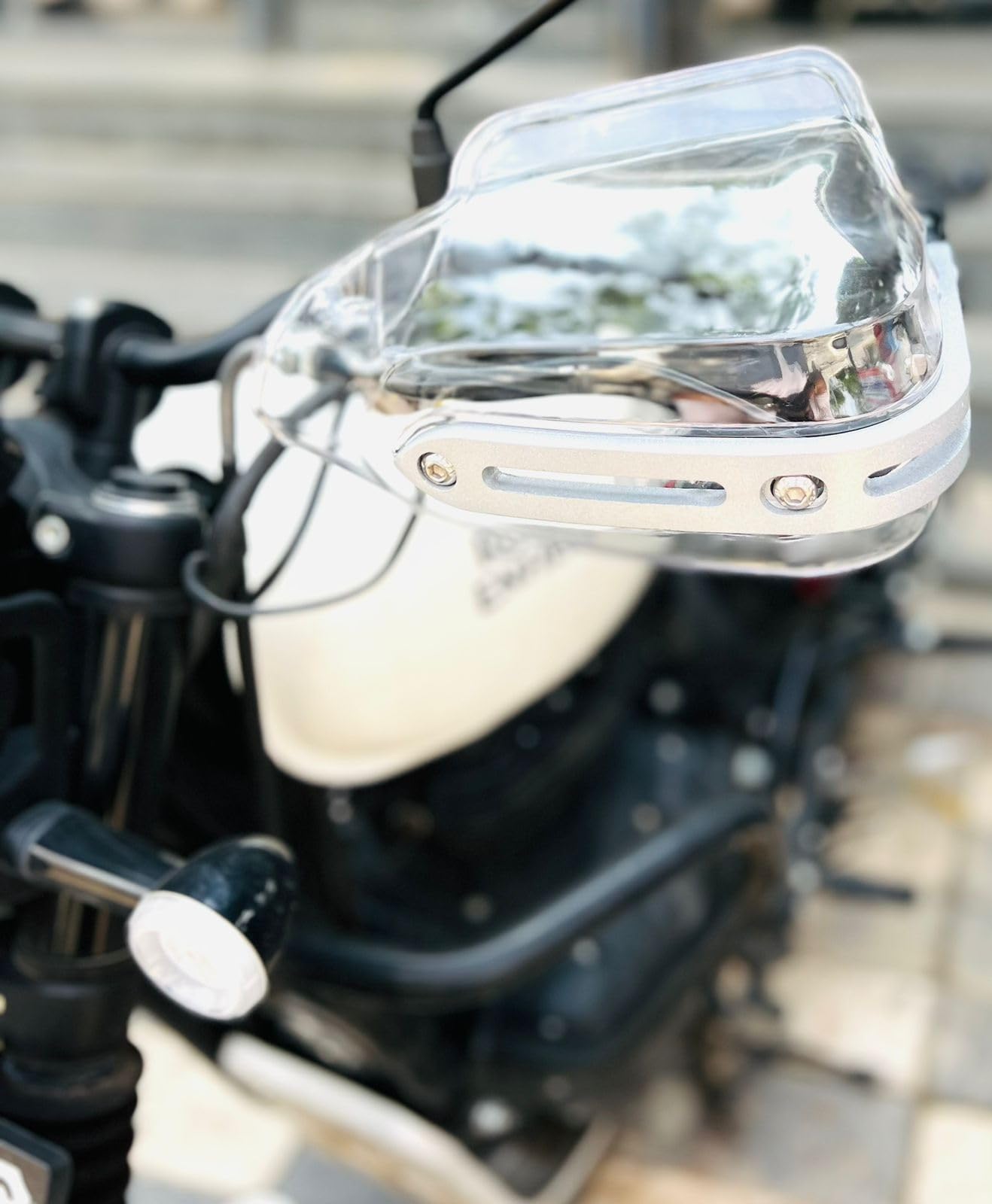 OBEROI'S TRADERS Universal Hand Guard Brake/Clutch Lever Guard Protector/Wind Deflector for All Bikes