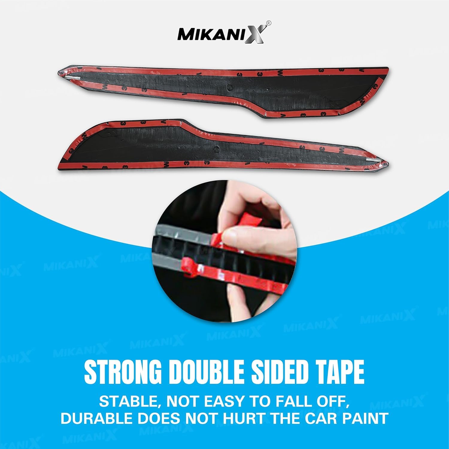 MIKANIX Car Bumper Protector/Guard Strap Anti-Scratch, Shockproof & Stylish Guard Universal for All Car Pack of 4