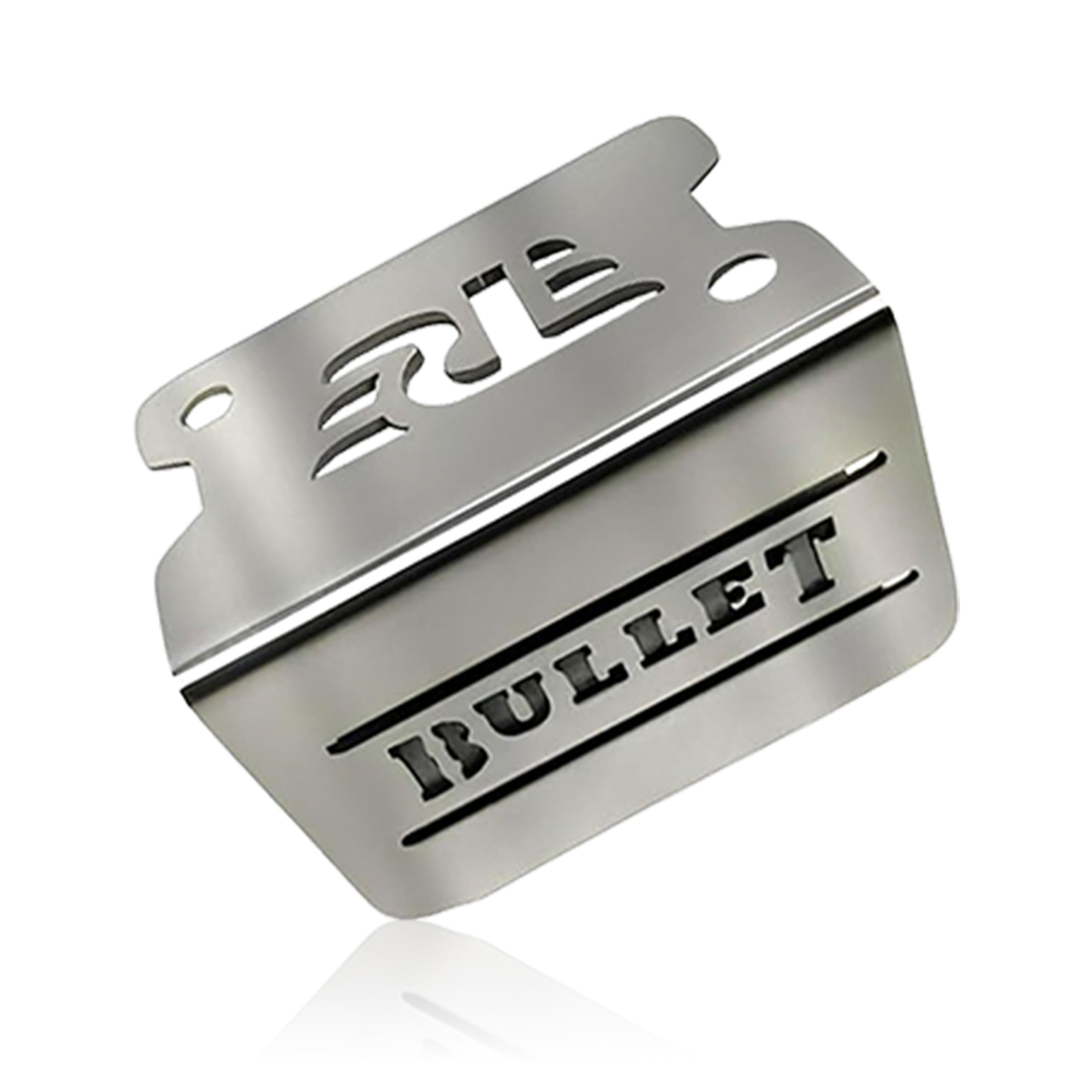 OBEROI'S TRADERS Stainless Steel Disc Brake Fluid Oil Reservoir Cap/Cover Oil Container Guard Compatible with All Royal Enfield Motorcycles